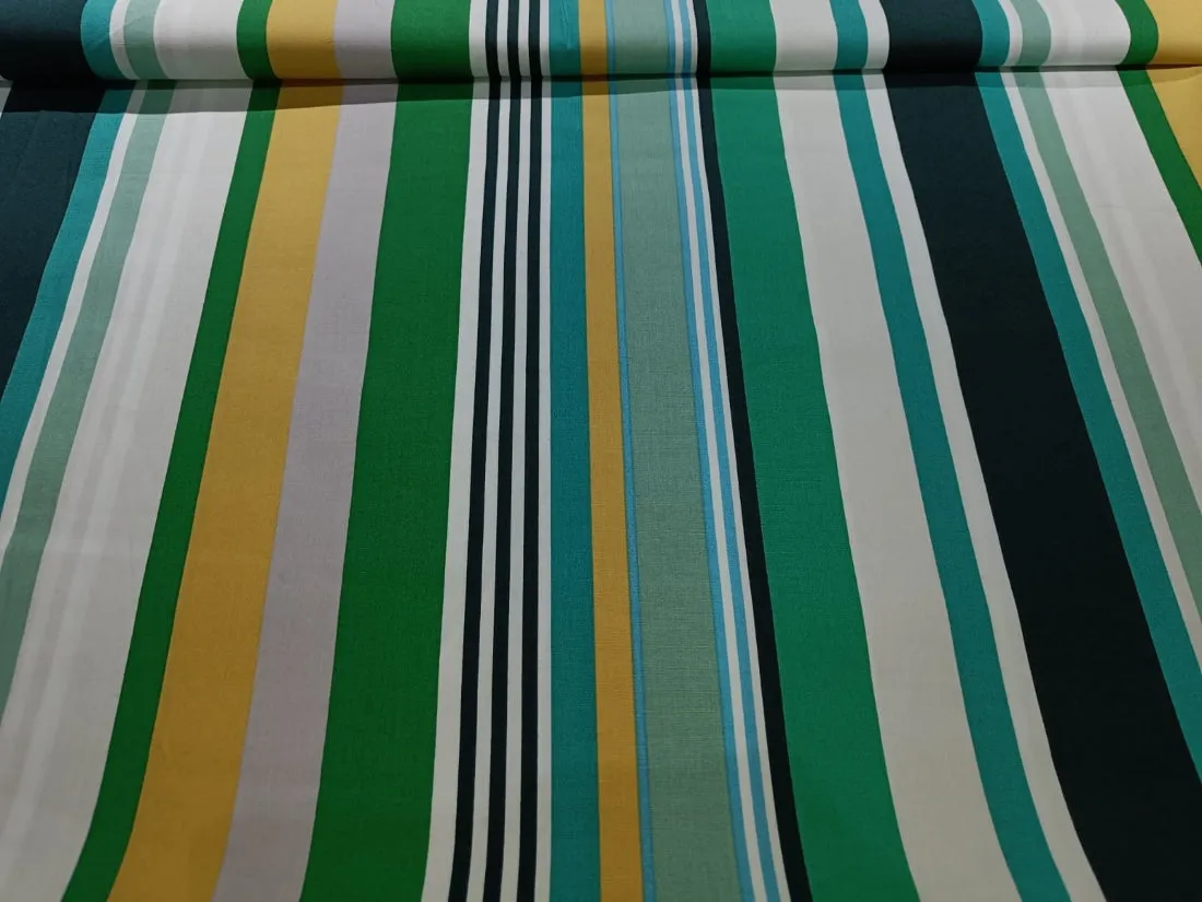 100% Cotton Poplin Lycra stripes 58" wide [12462/63/64]