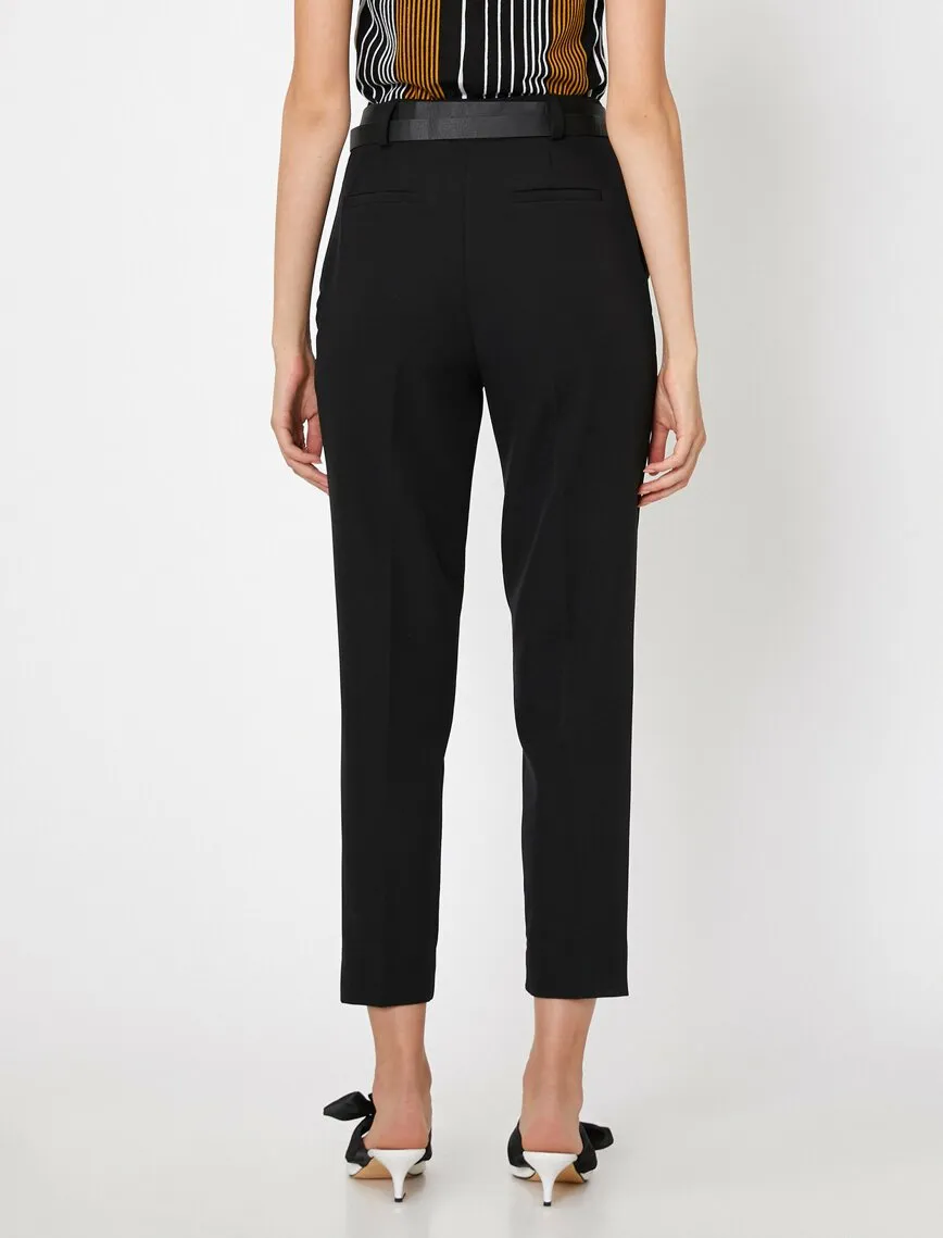 16358 Black Pocket Detail Trousers