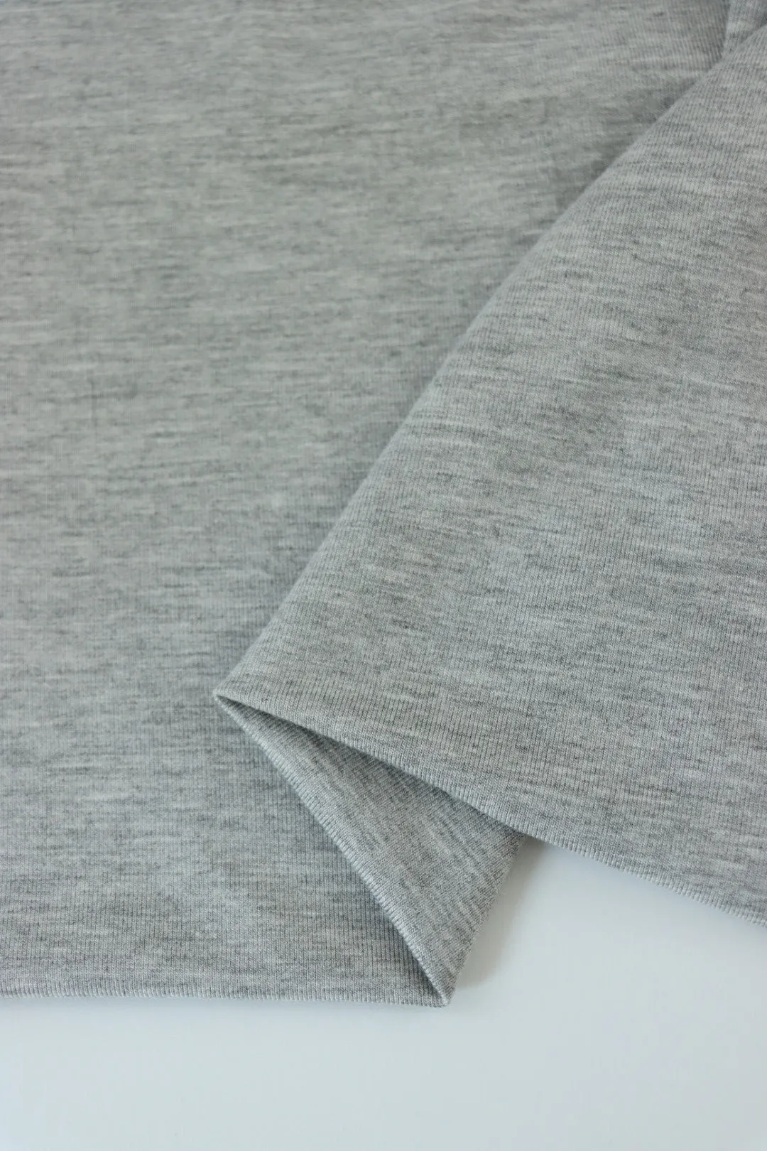 1YD 34IN REMNANT; Heather Gray Modal Spandex