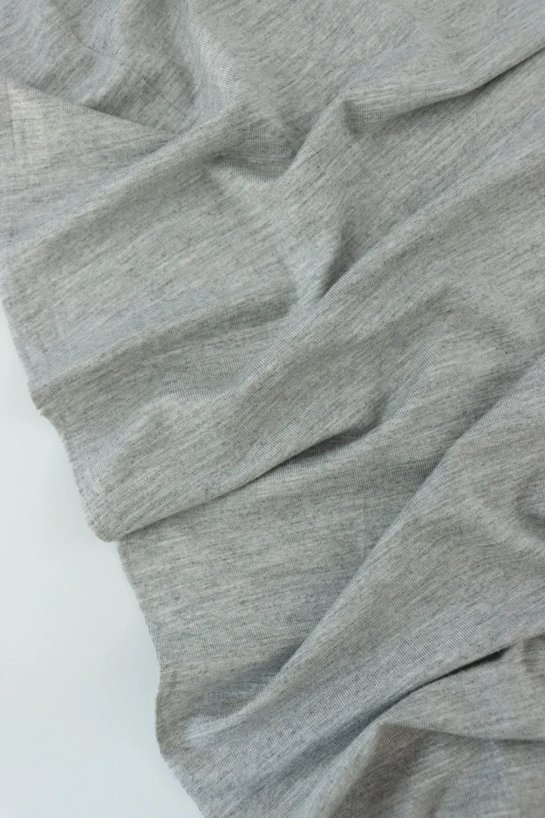 1YD 34IN REMNANT; Heather Gray Modal Spandex