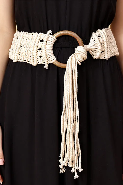 Ajoobaa "Bohemian" Macrame Cotton Belt