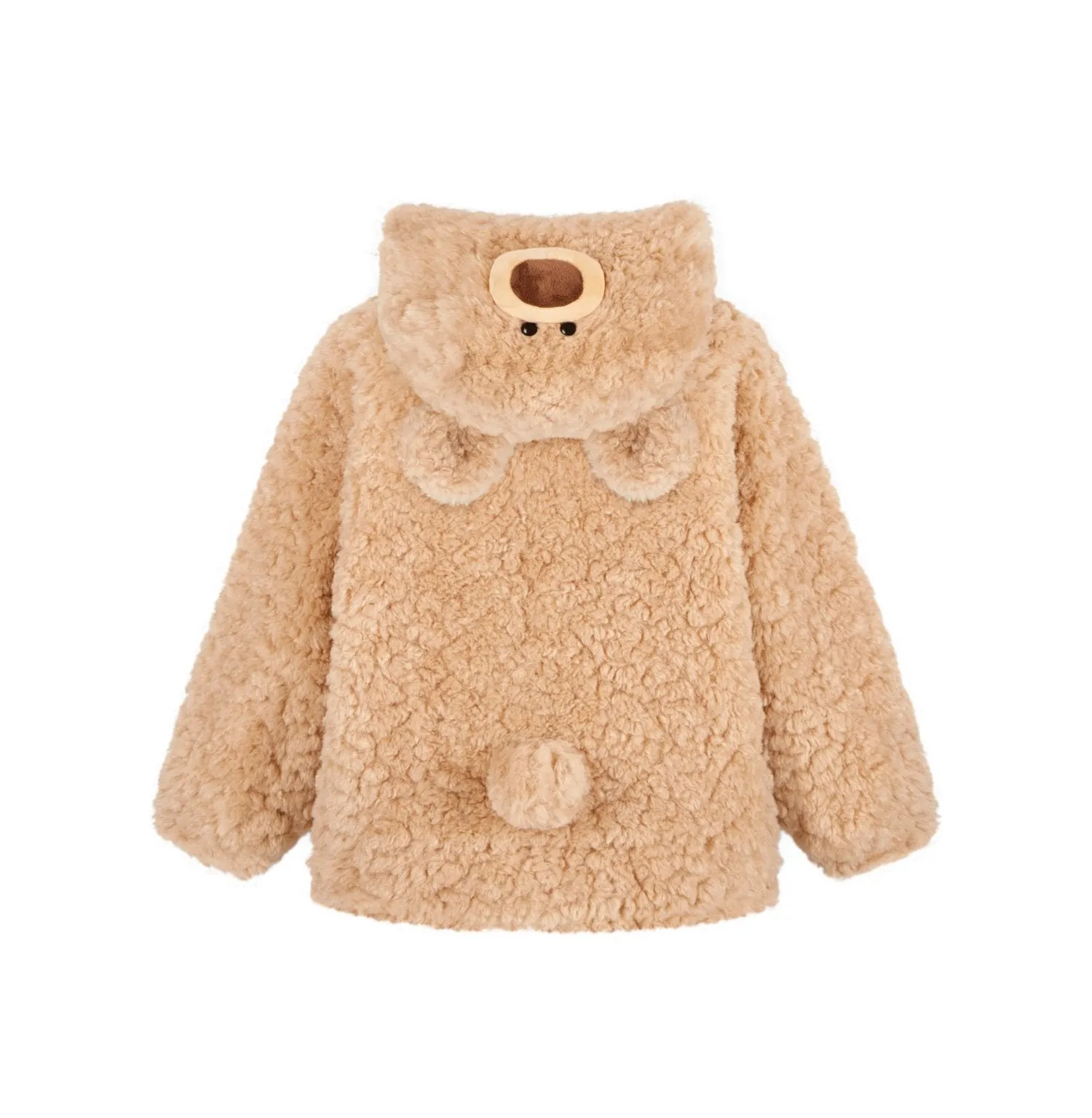 Baby Bear Zip Coat In Khaki