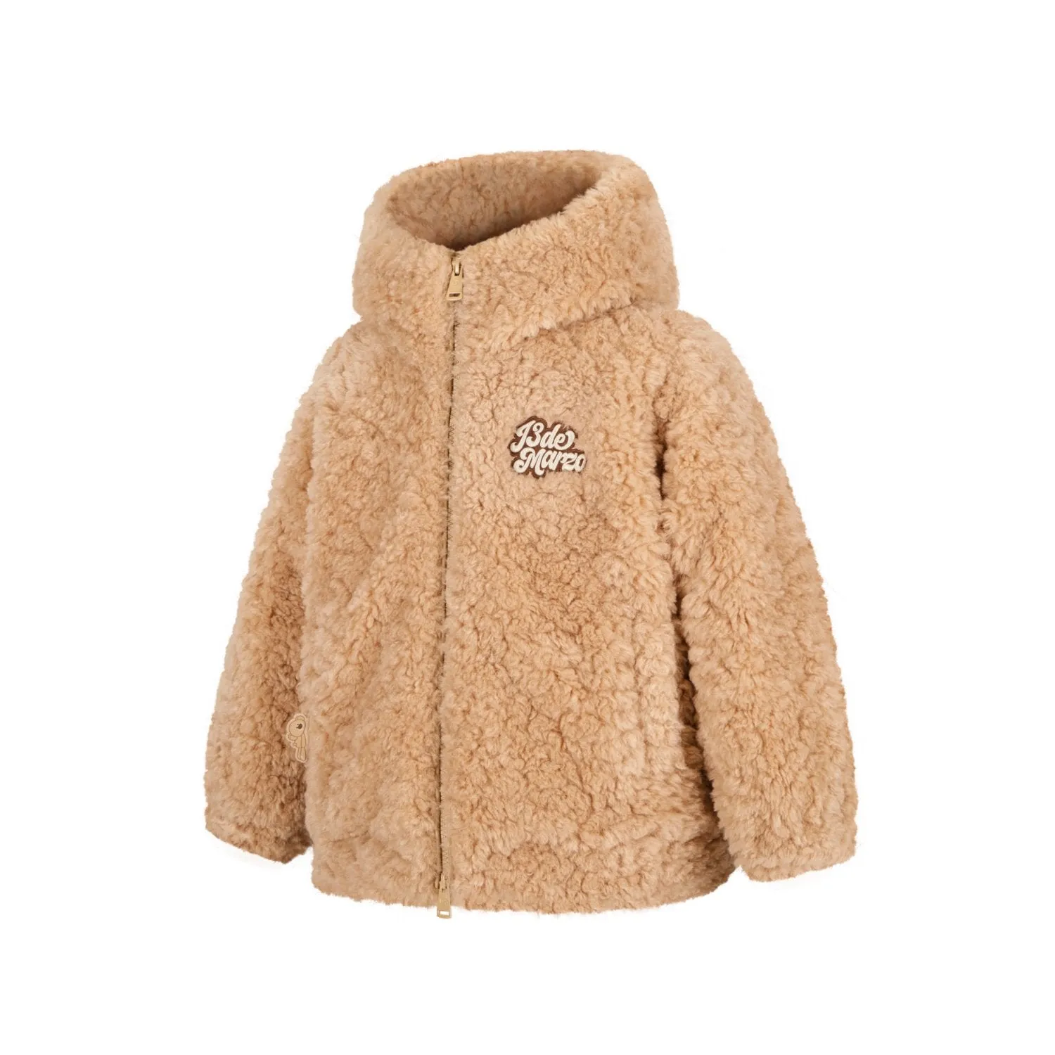 Baby Bear Zip Coat In Khaki