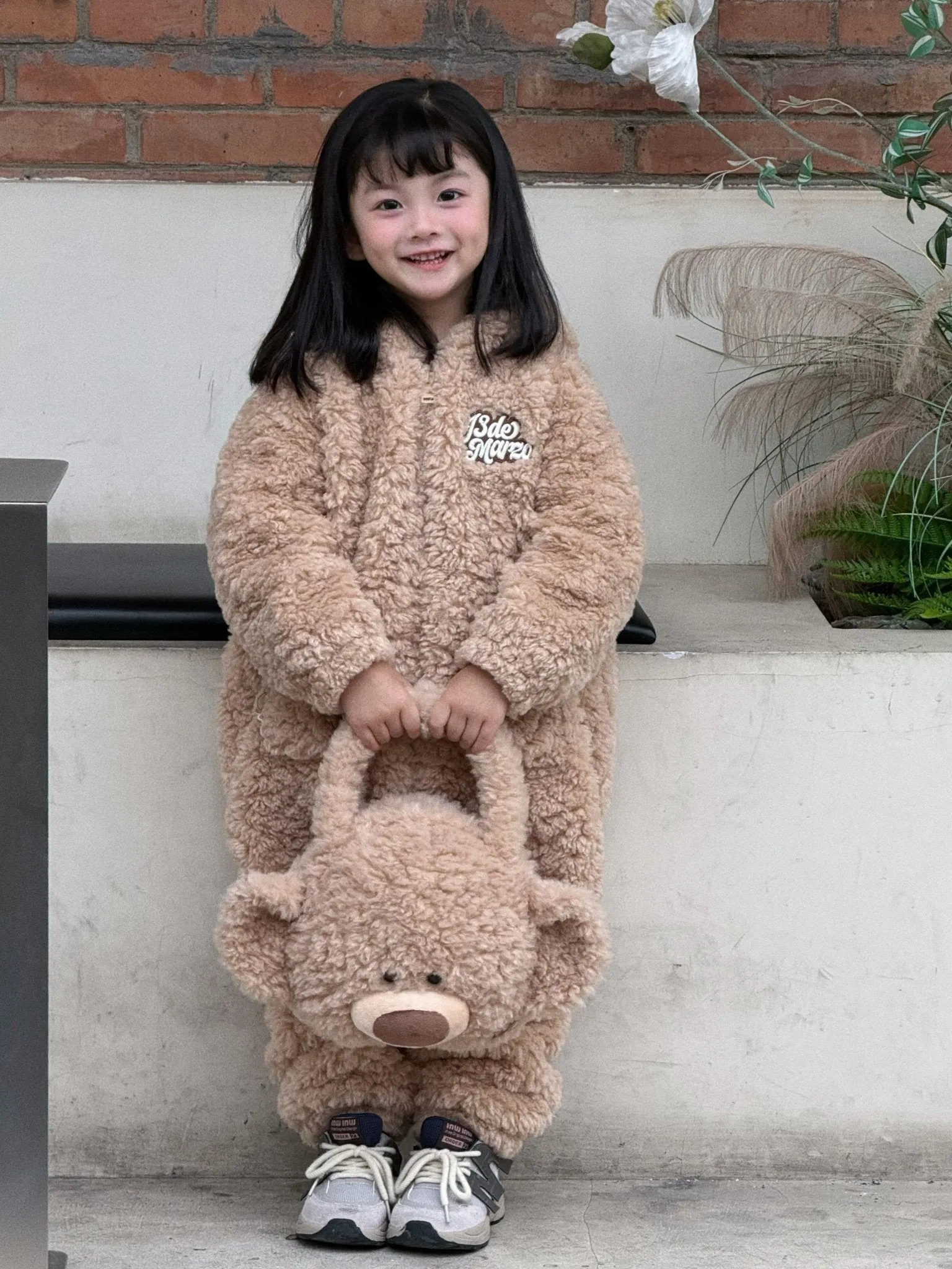 Baby Bear Zip Coat In Khaki