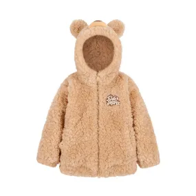 Baby Bear Zip Coat In Khaki