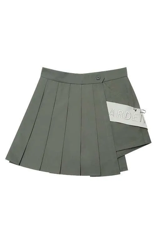 Badge Pleated Skort