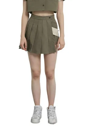 Badge Pleated Skort