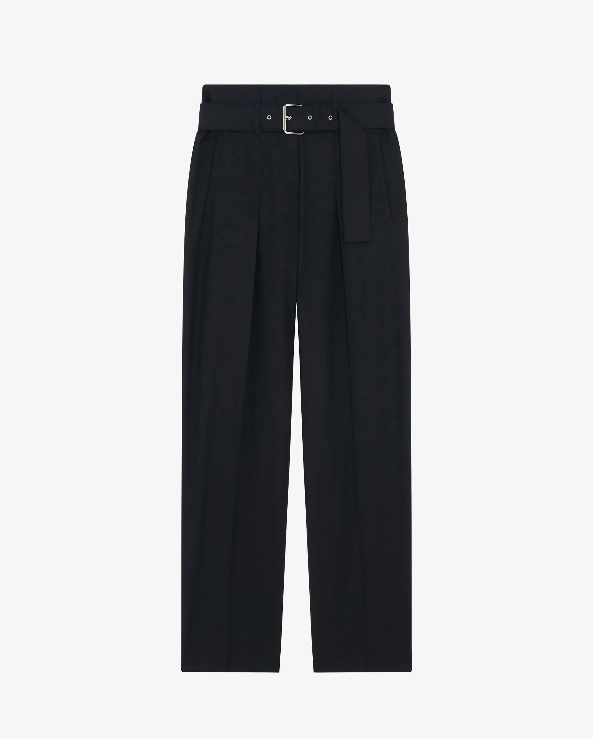 BENET WOOL CARROT PANTS / BLACK