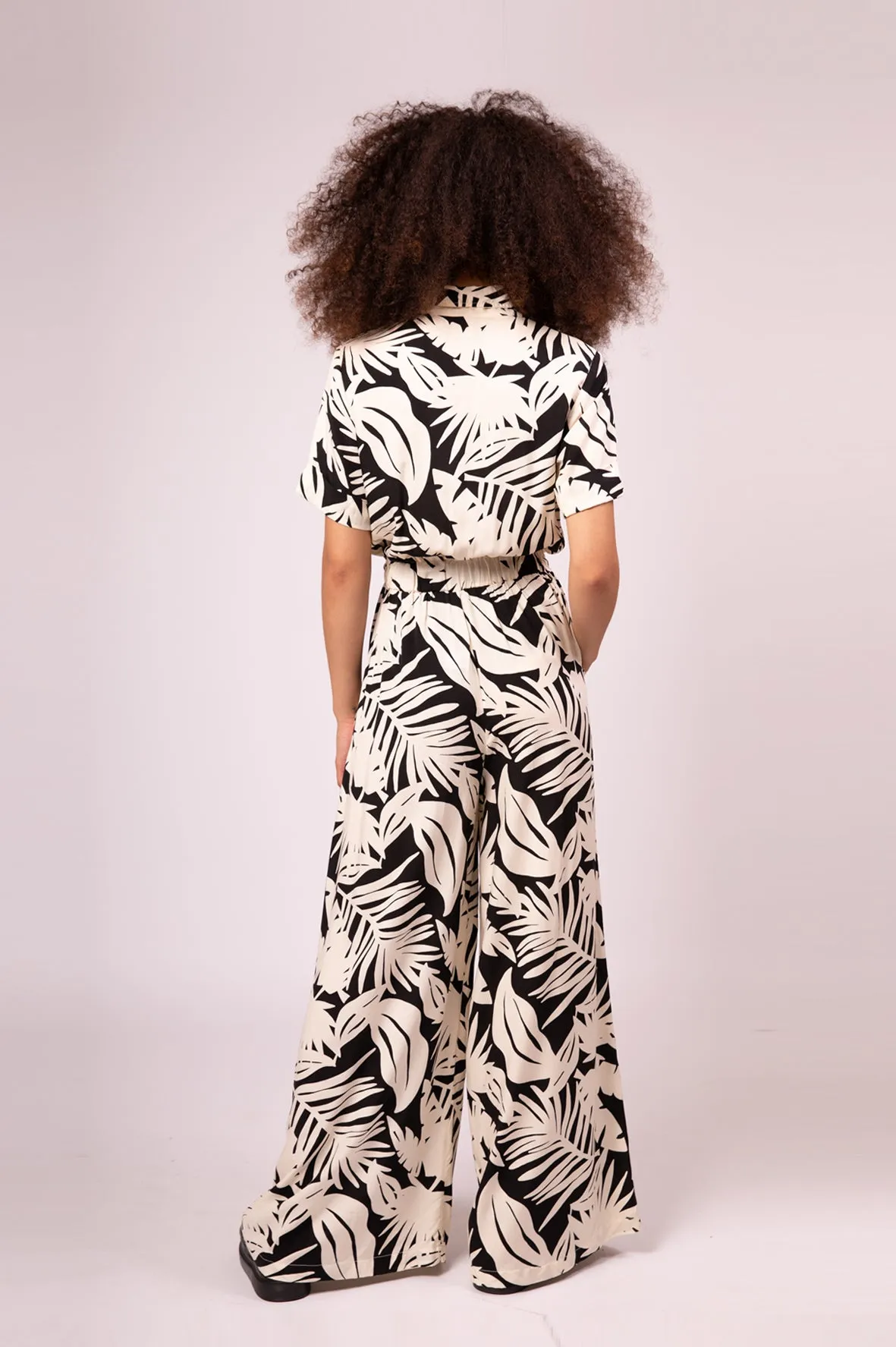 BLAKE JUMPSUIT PALM PRINT