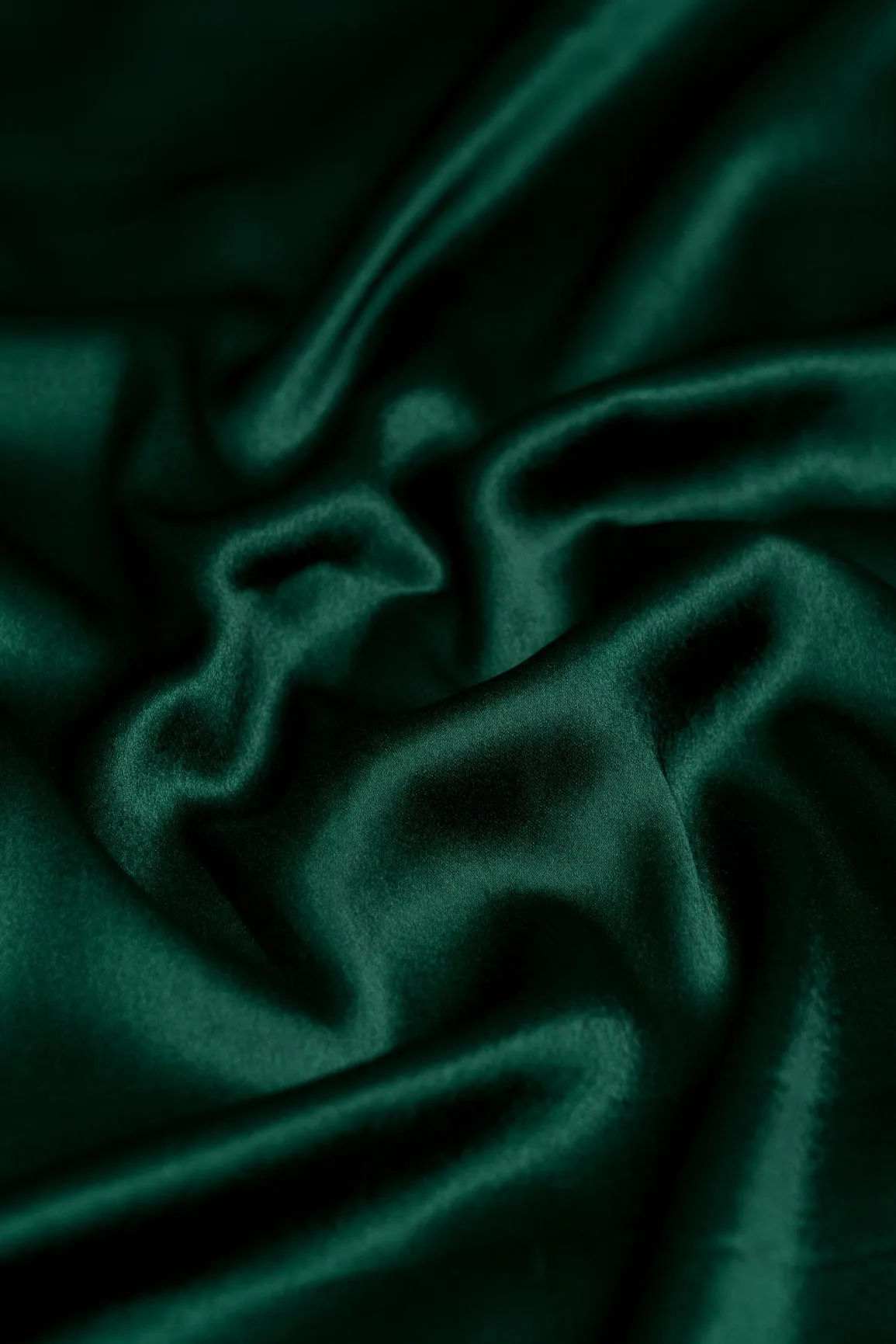 Bottle Green Dyed Satin