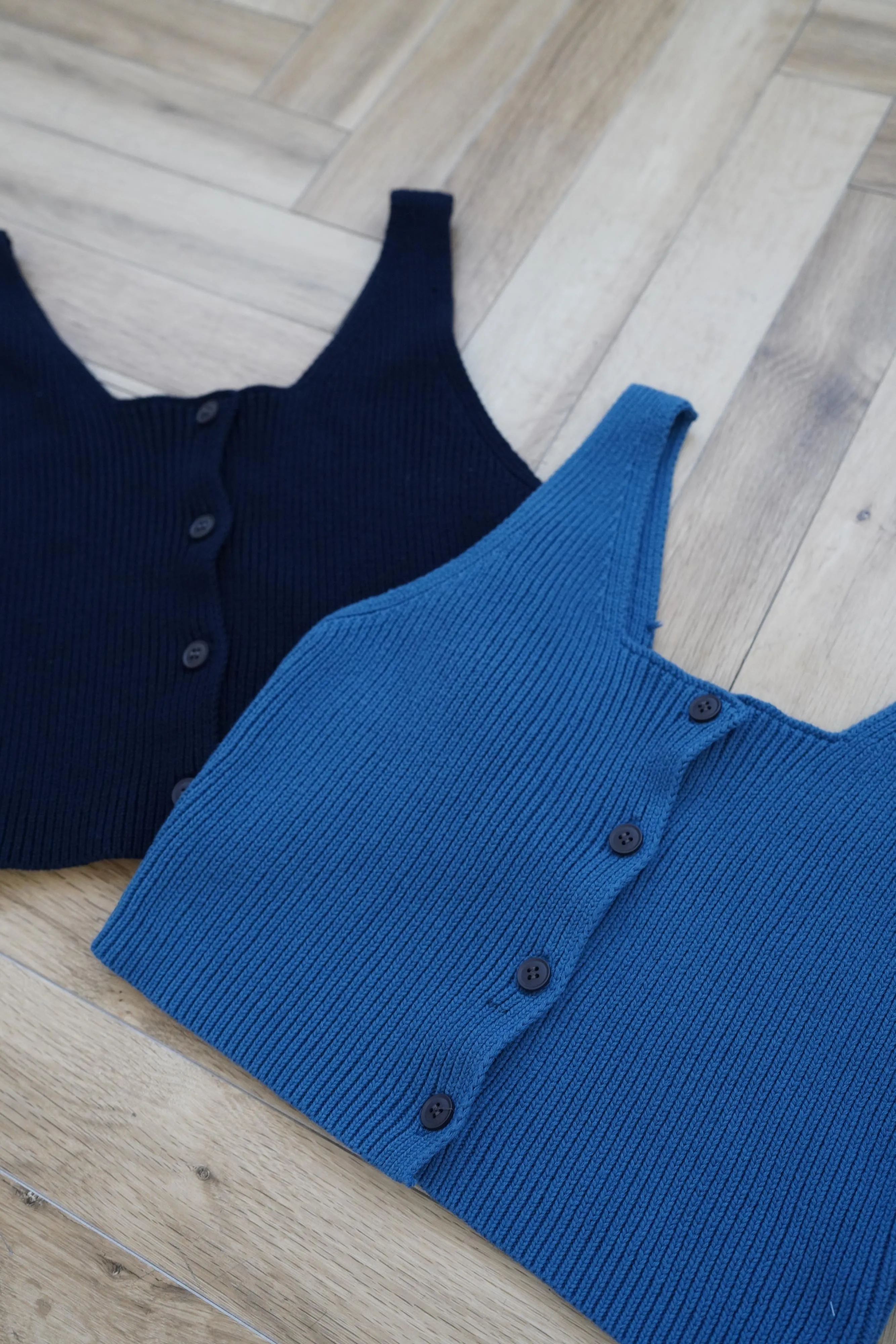 Button Knit Tops