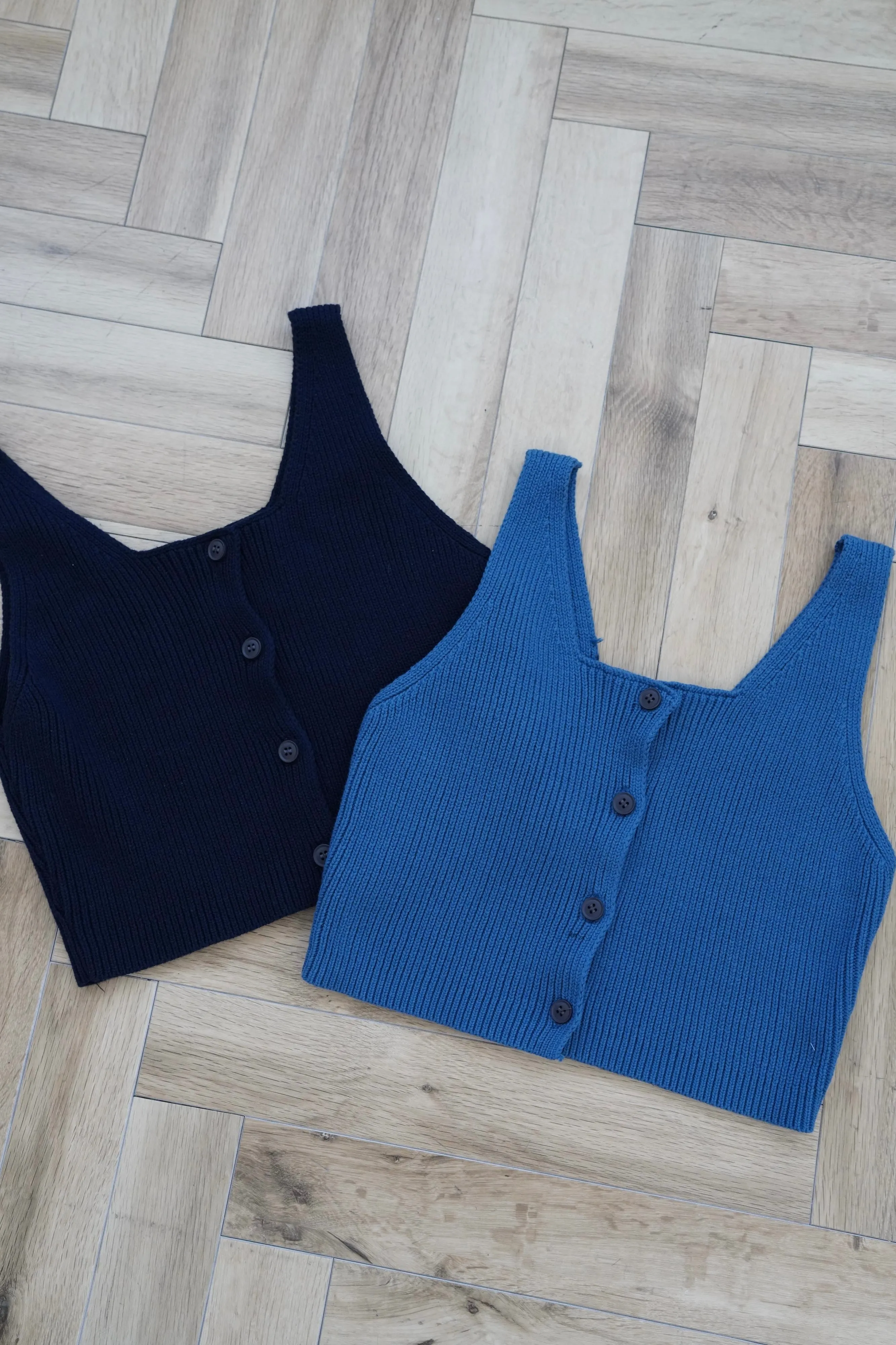 Button Knit Tops