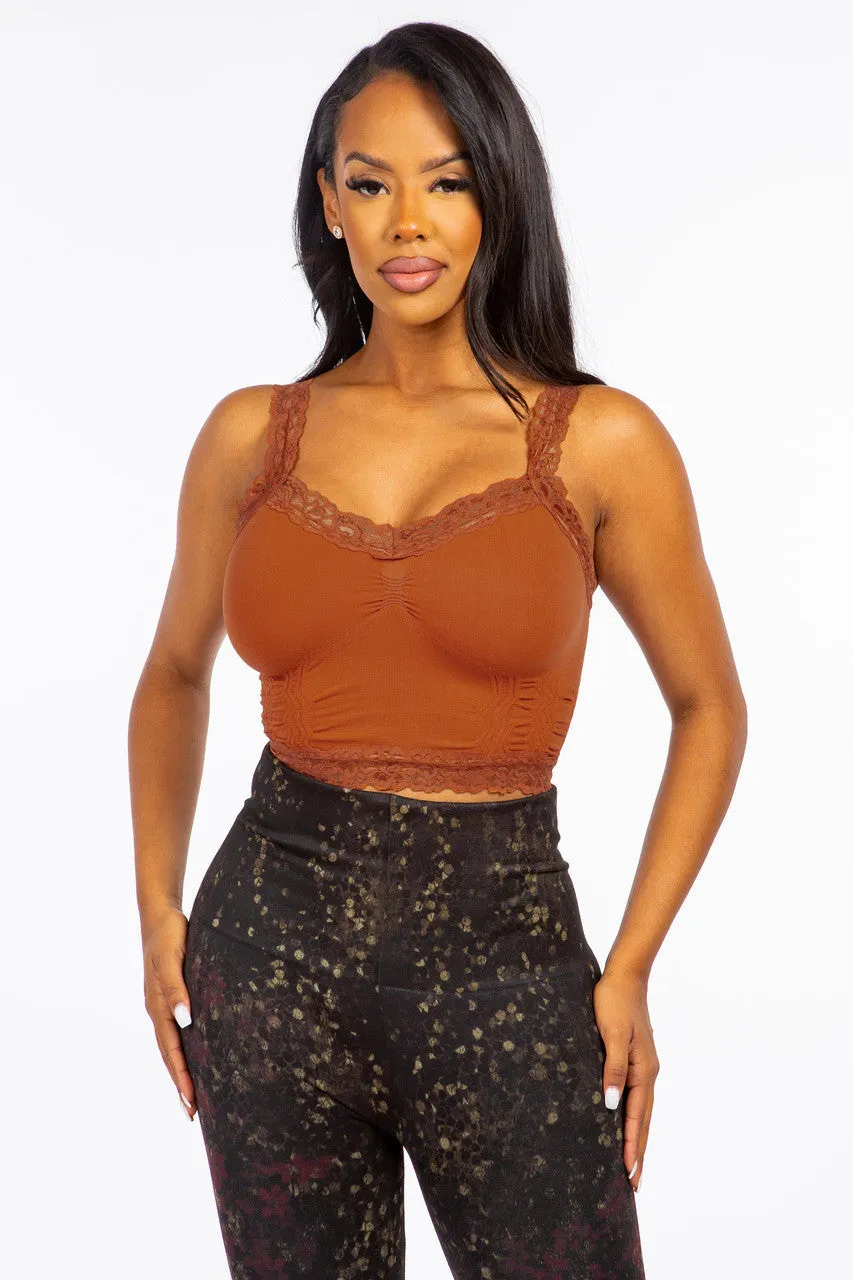 C2478XL M.RENA Bralette with Lace Extended Size - Fall Colors