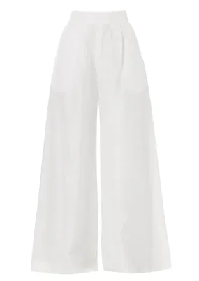 Calla Wide-Legged Silk Trousers