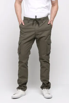 Carrot Fit Cargo Pants With Drawstring