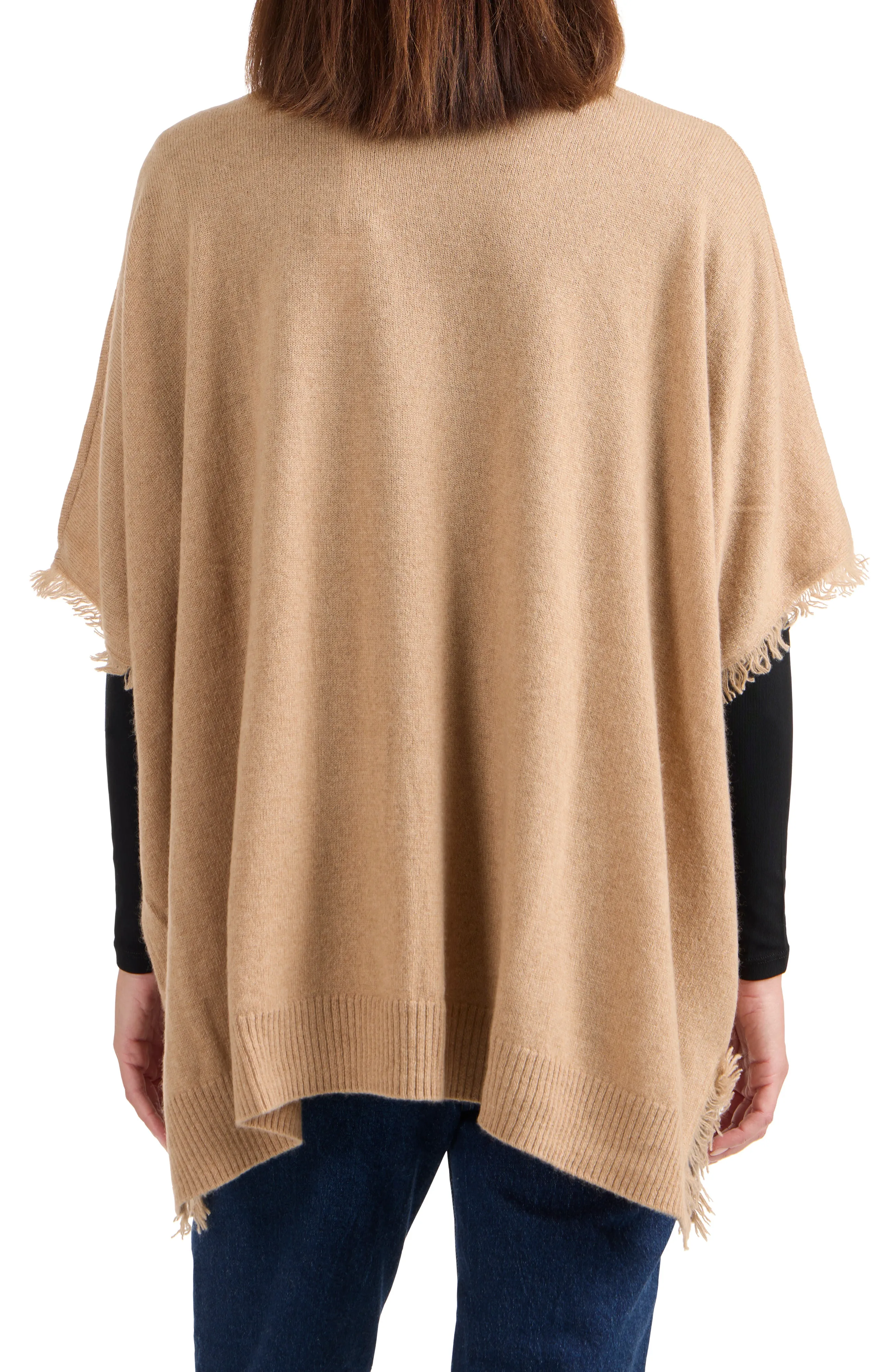 CASHMERE OPEN CARDIGAN WITH FRINGE