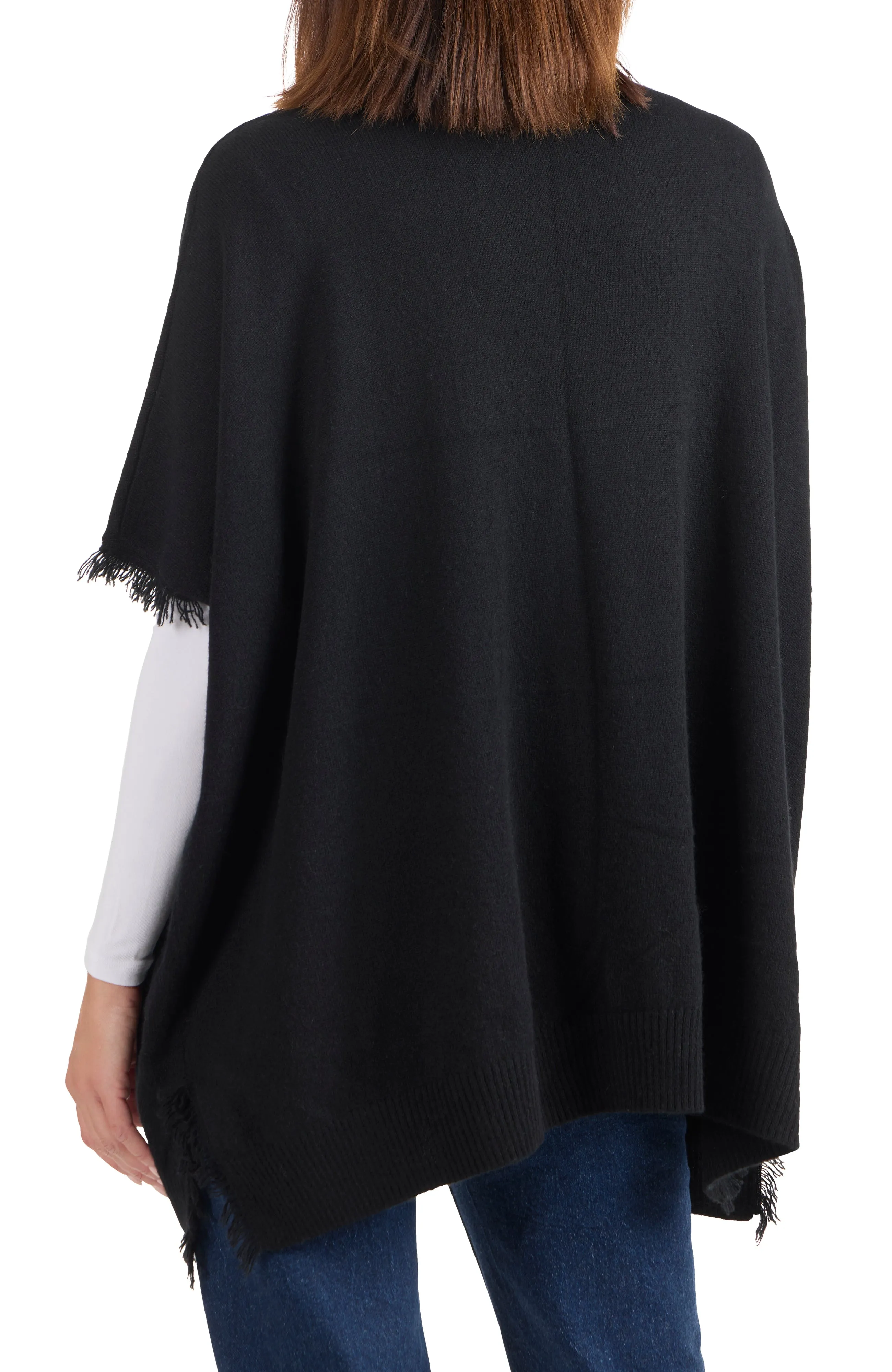 CASHMERE OPEN CARDIGAN WITH FRINGE