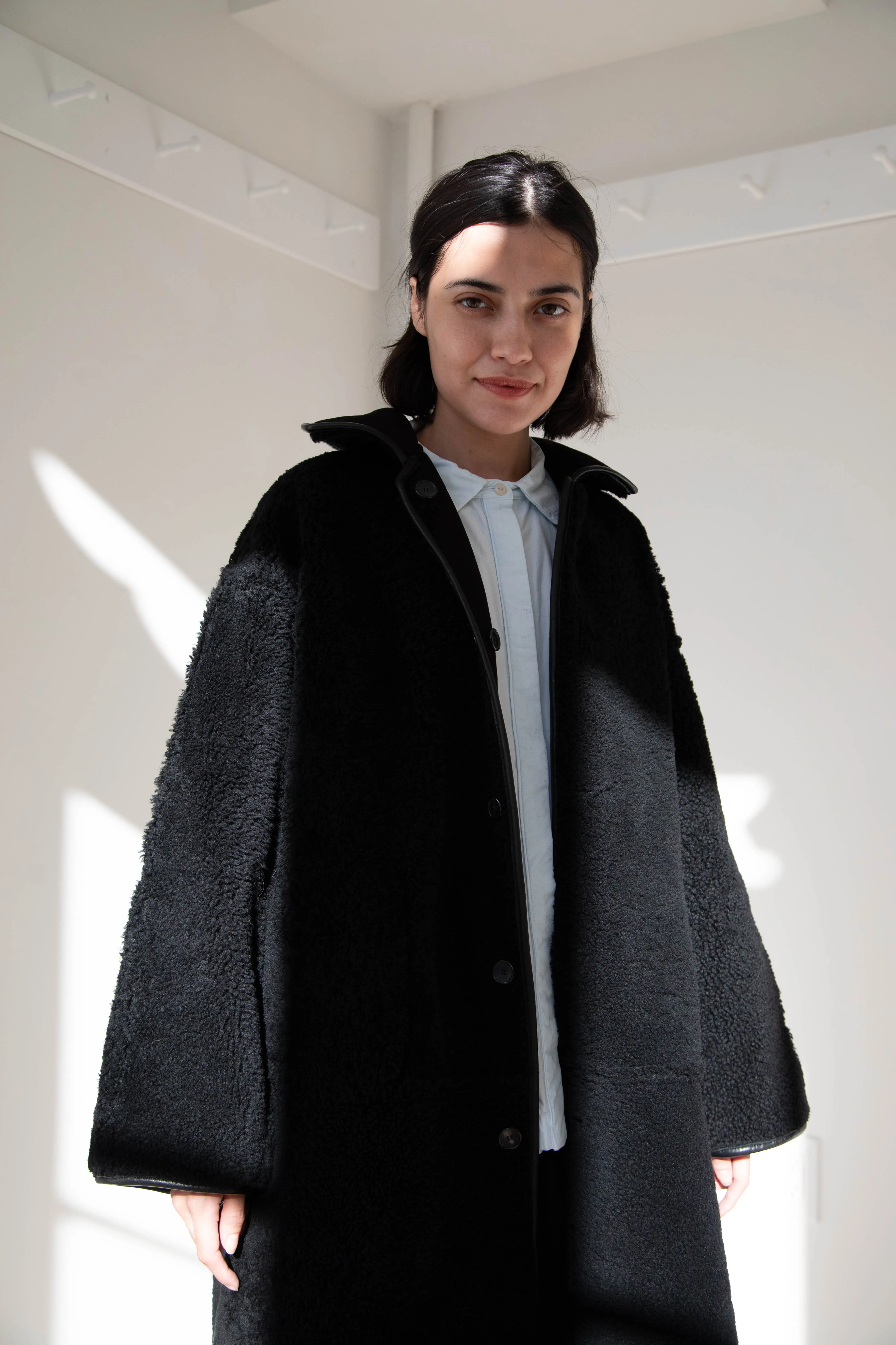 Cawley | Roo Coat in Suede Sheepskin