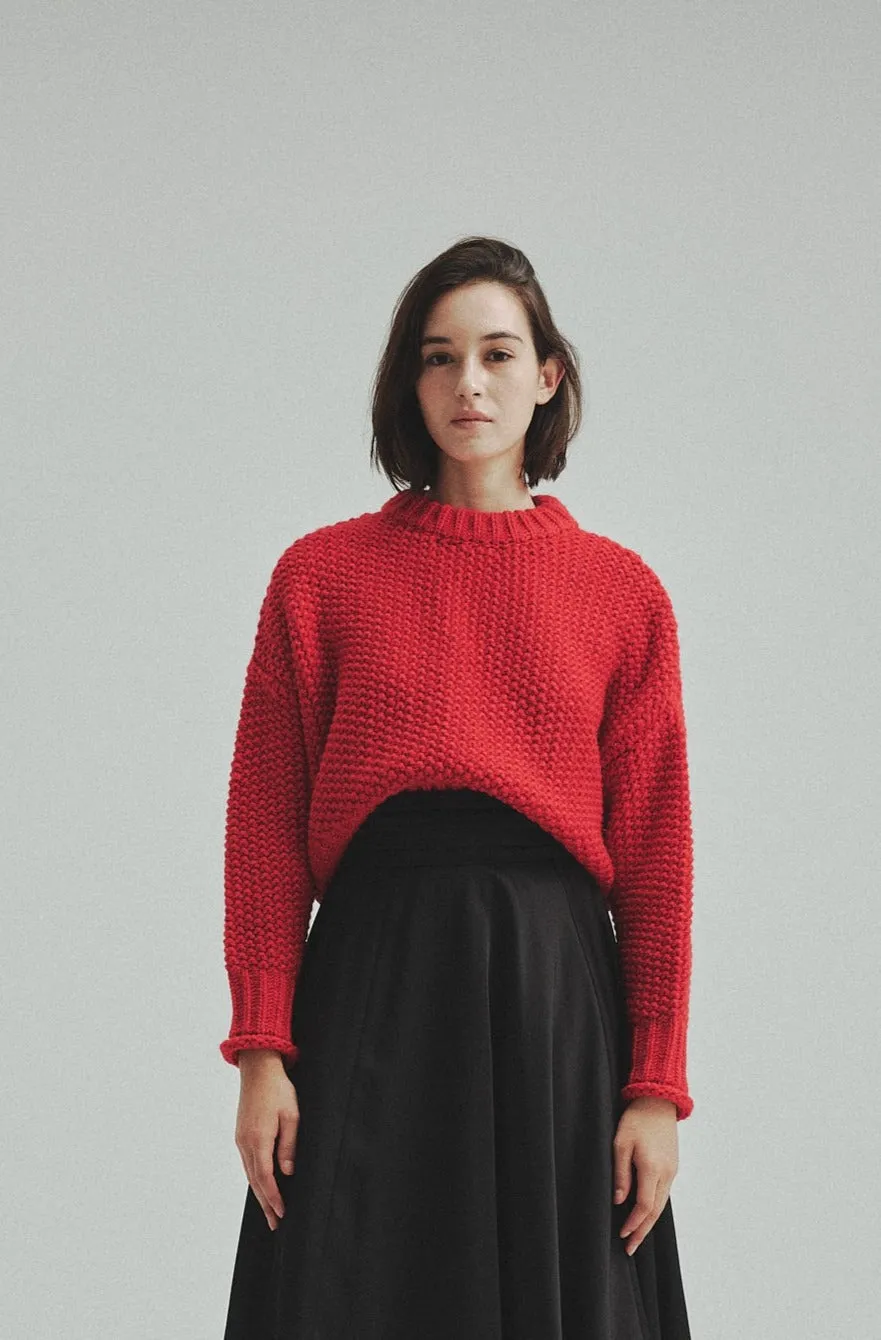 Cropped knit tops