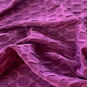 Eggplant Honeycomb #U5 220 Gram 4-Way Stretch Knit Fabric #7013A