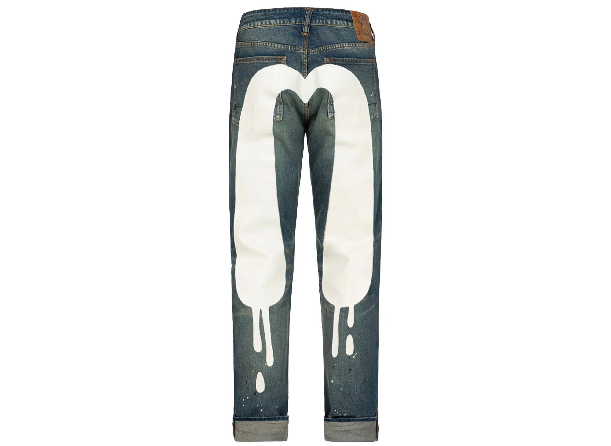 Evisu Graffiti Daicock Print Carrot Fit Jeans