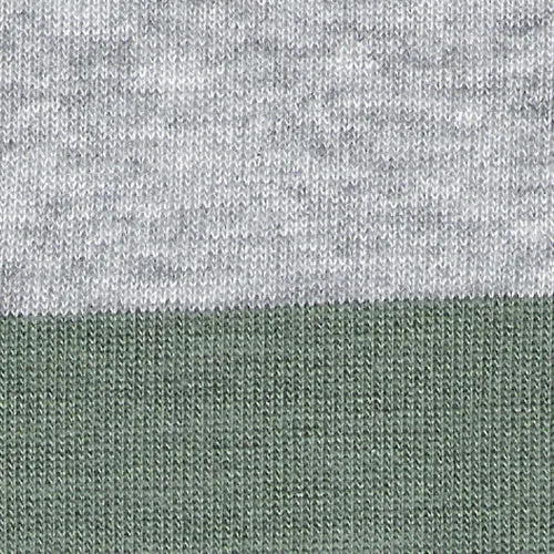 Grey Heather/Green 2 Stripe Jersey Knit Fabric - SKU 275