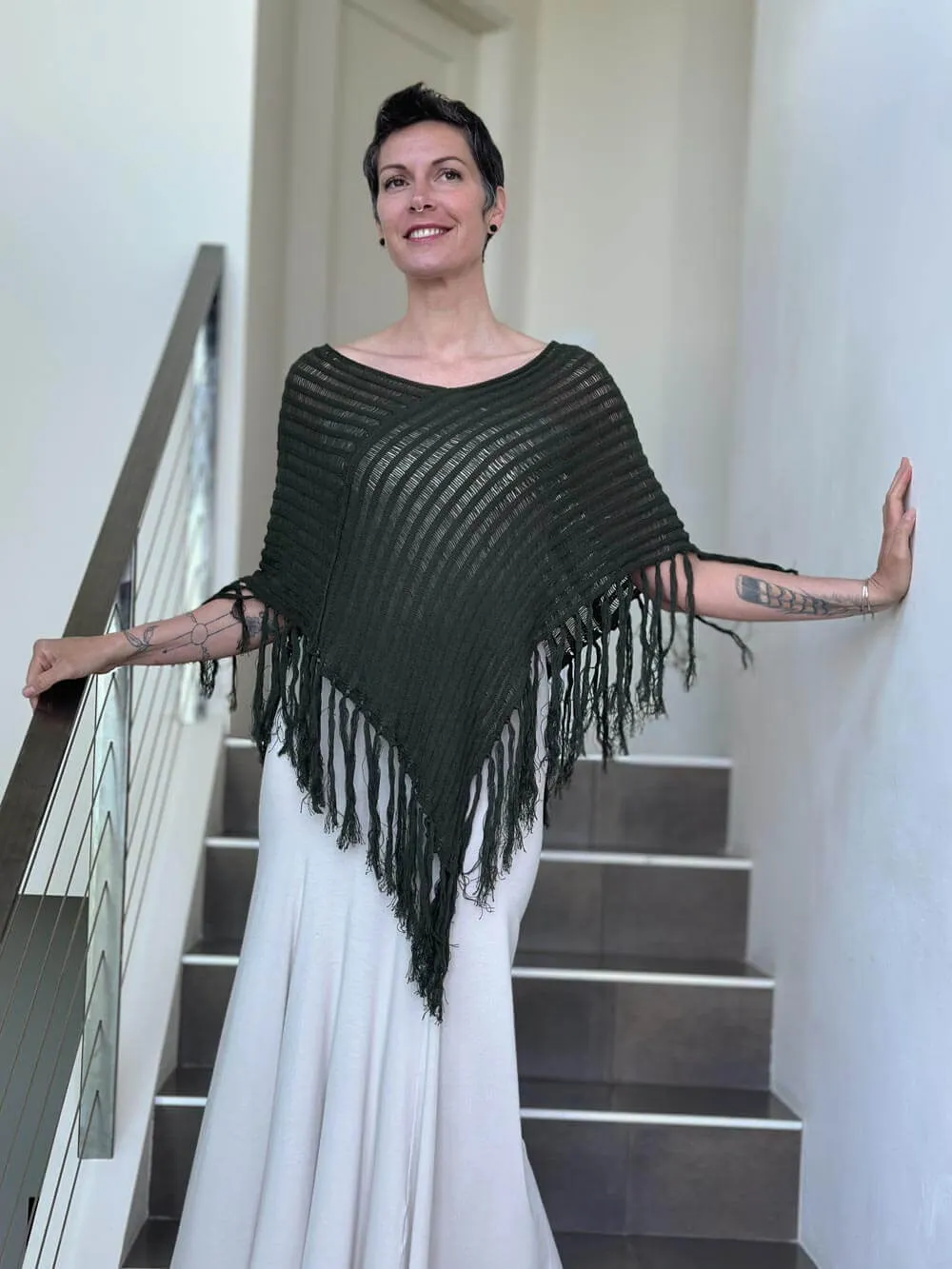 Hand Knit Poncho