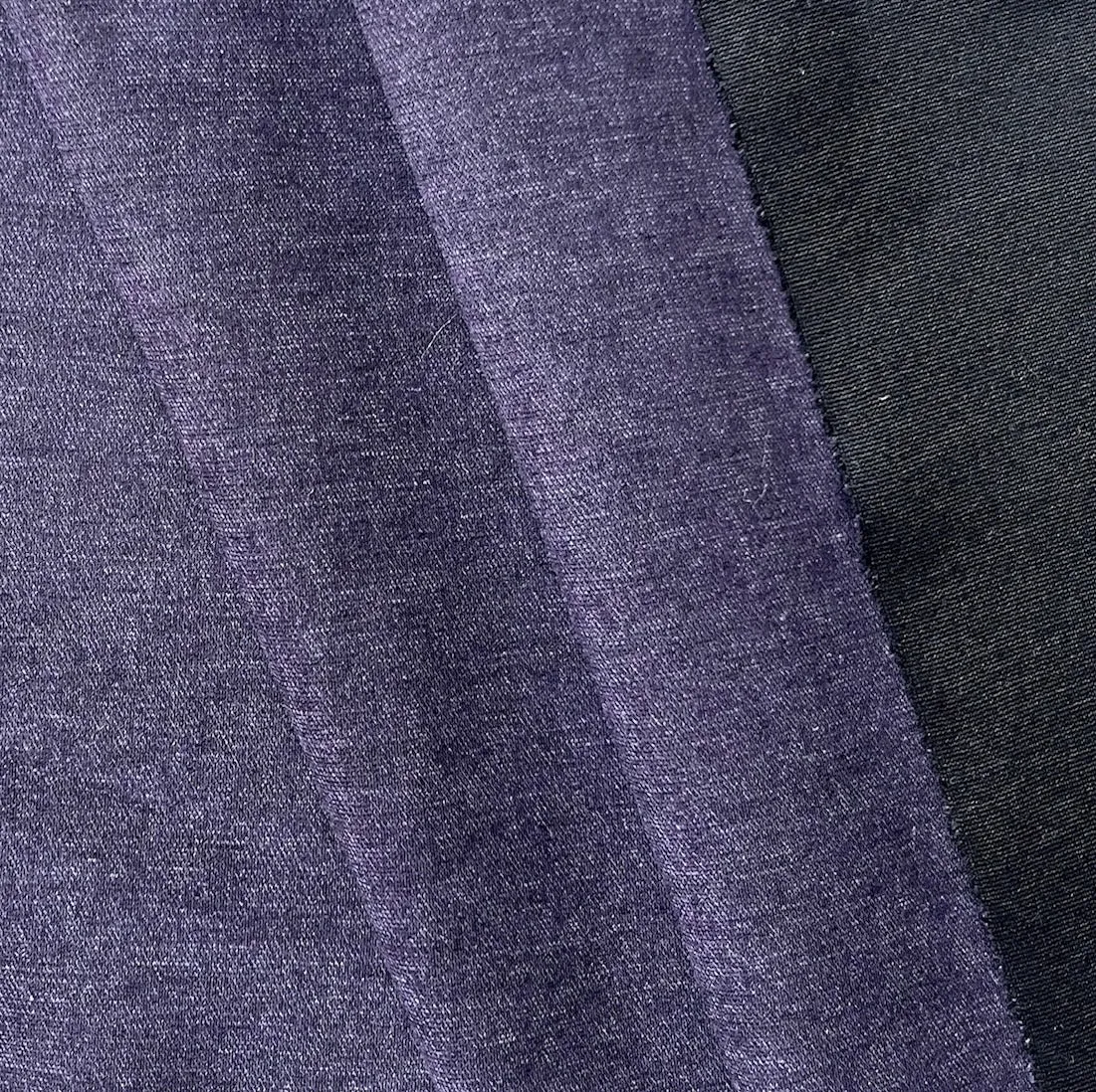 Heathered Eggplant Rayon Viscose Blend Ponte Double-Knit (Made in Italy)