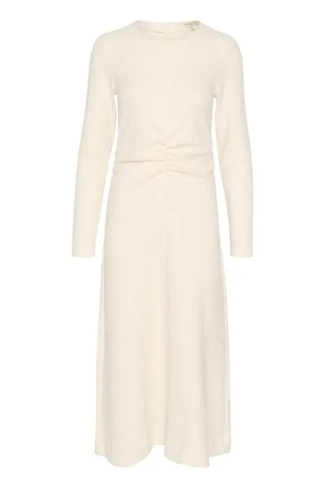 Inwear Carey Cream Ruched Waist Midi Dress