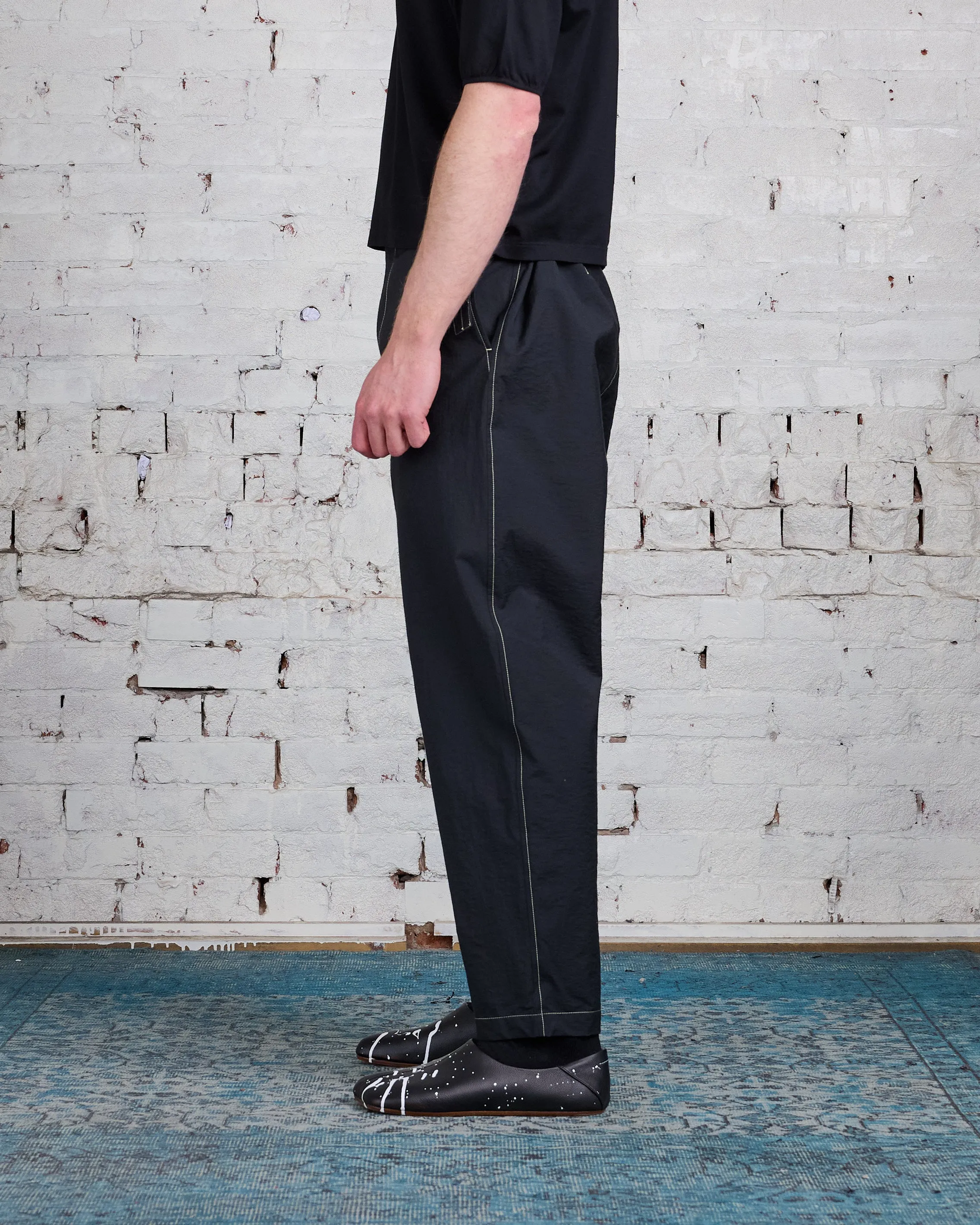 Lemaire Belted Carrot Pant Black