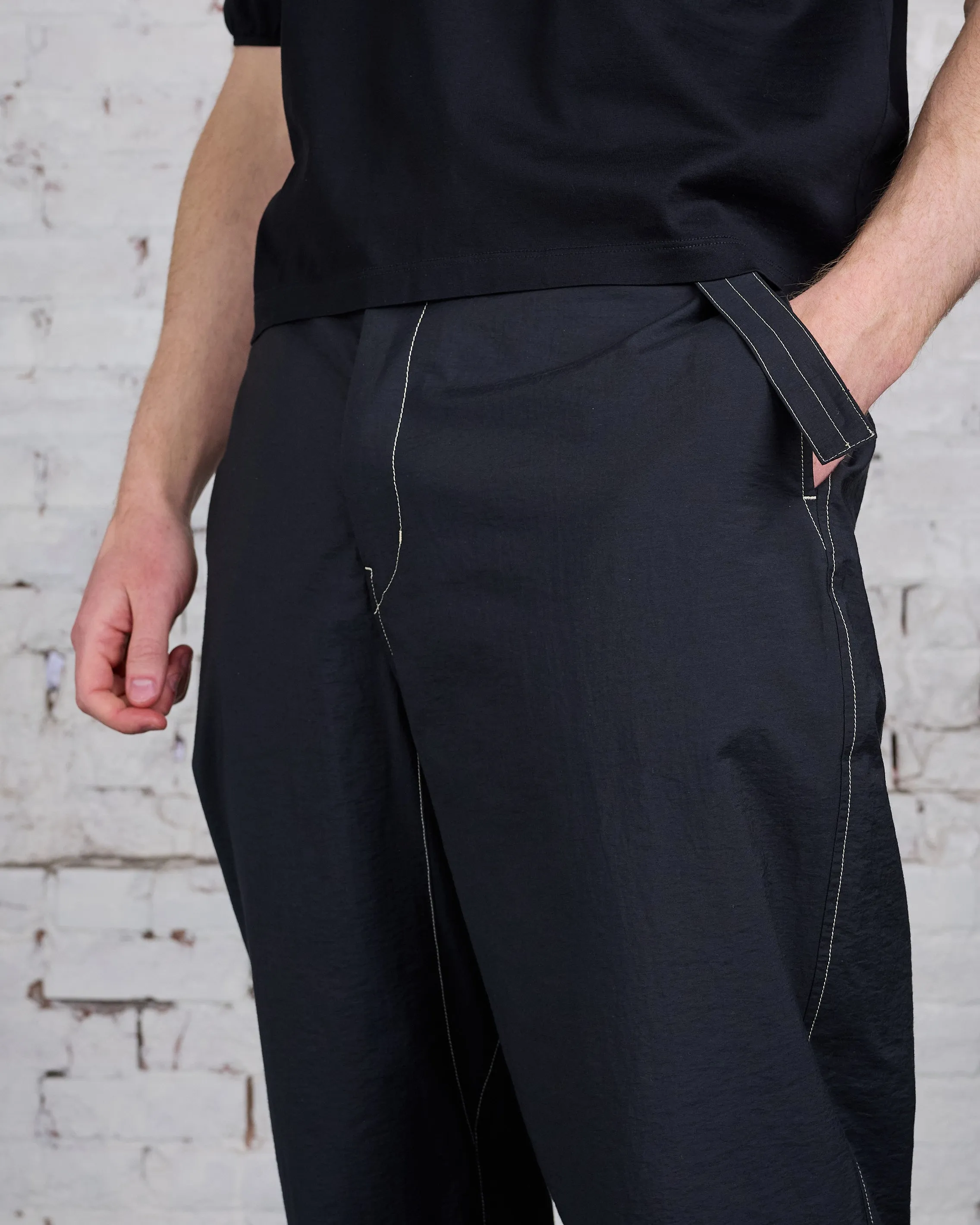 Lemaire Belted Carrot Pant Black