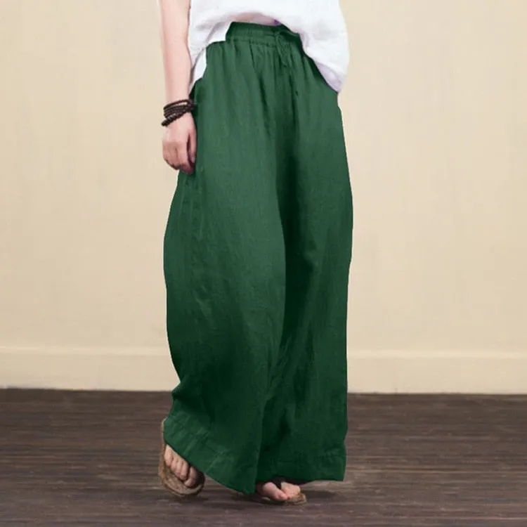 Linen Wide Leg Trousers