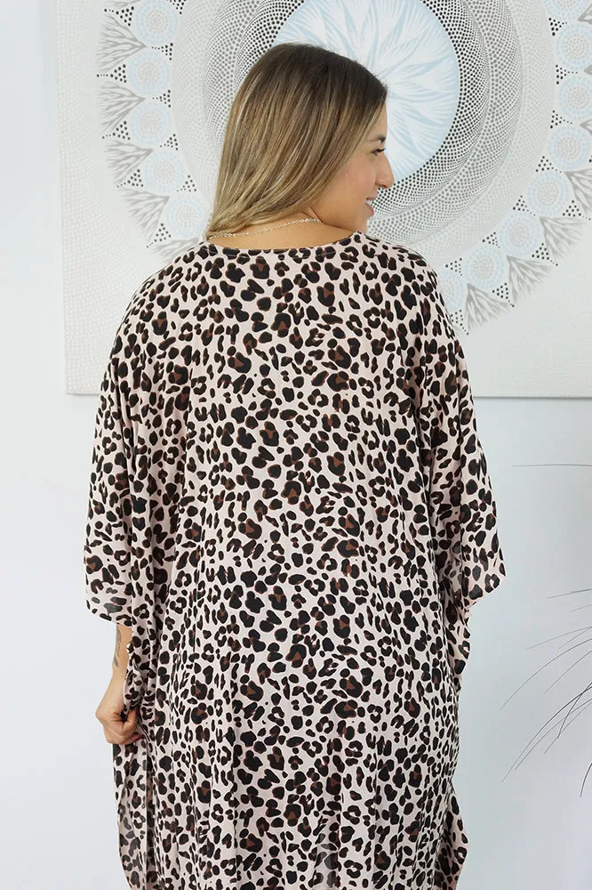 Long Kaftan "Bright Safari"