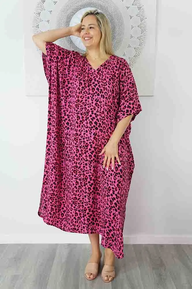 Long Kaftan "Bright Safari"