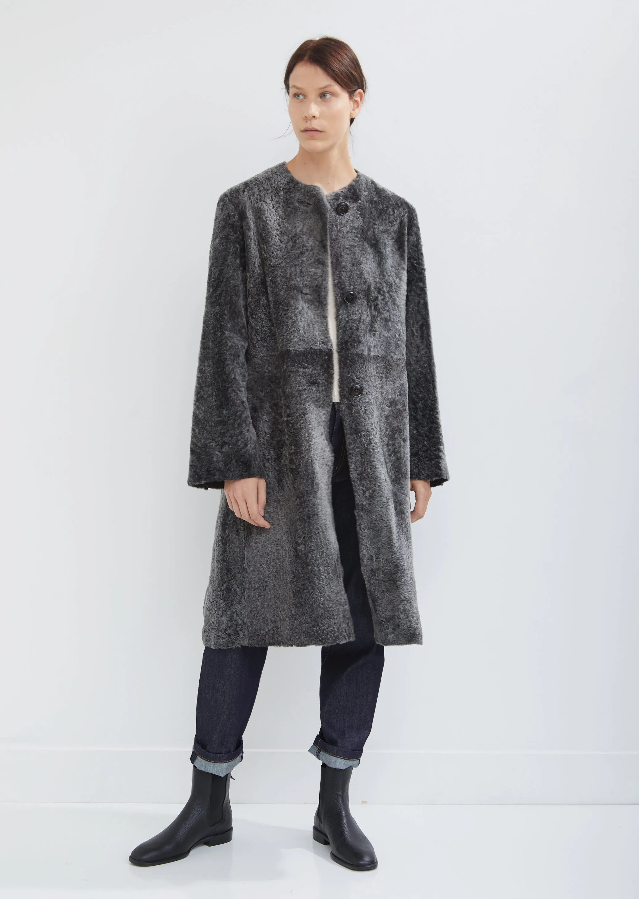 Lust Shearling Coat without Collar