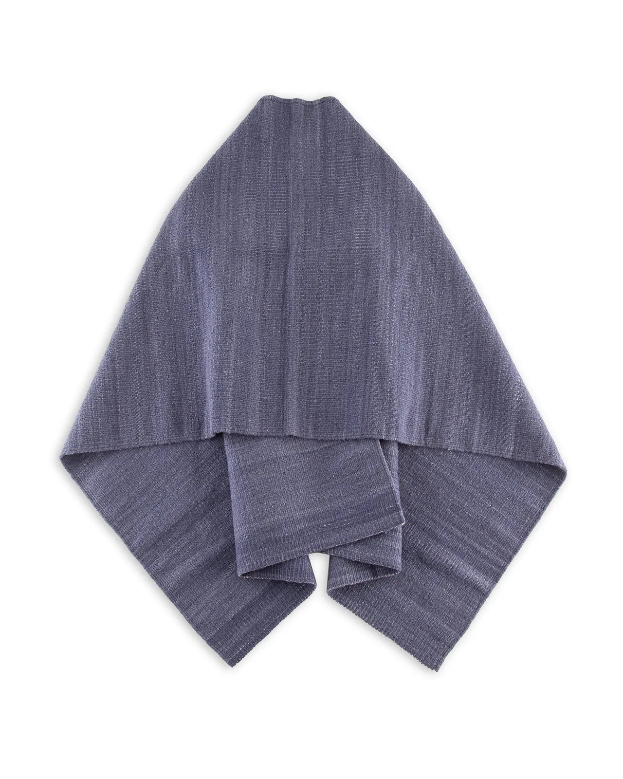 Merino Wool Blanket Poncho - Dark Indigo