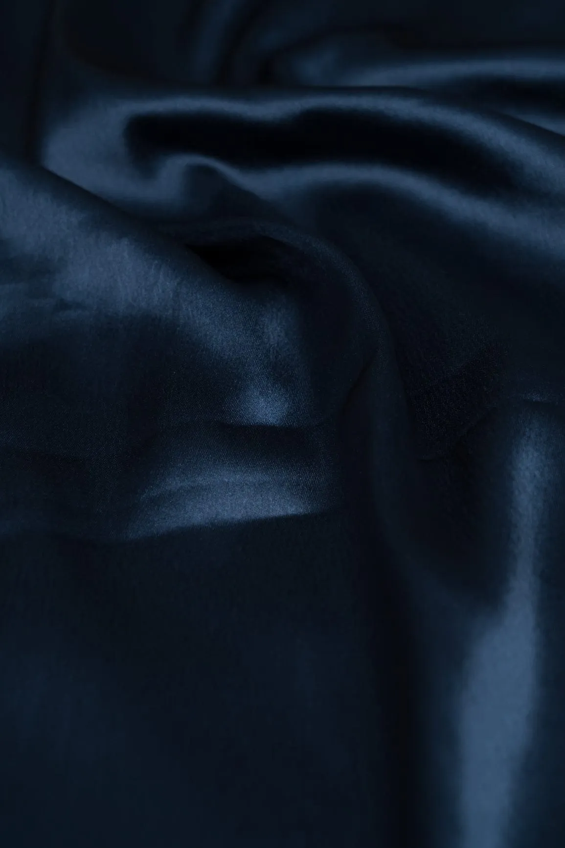 Navy Blue Dyed Satin