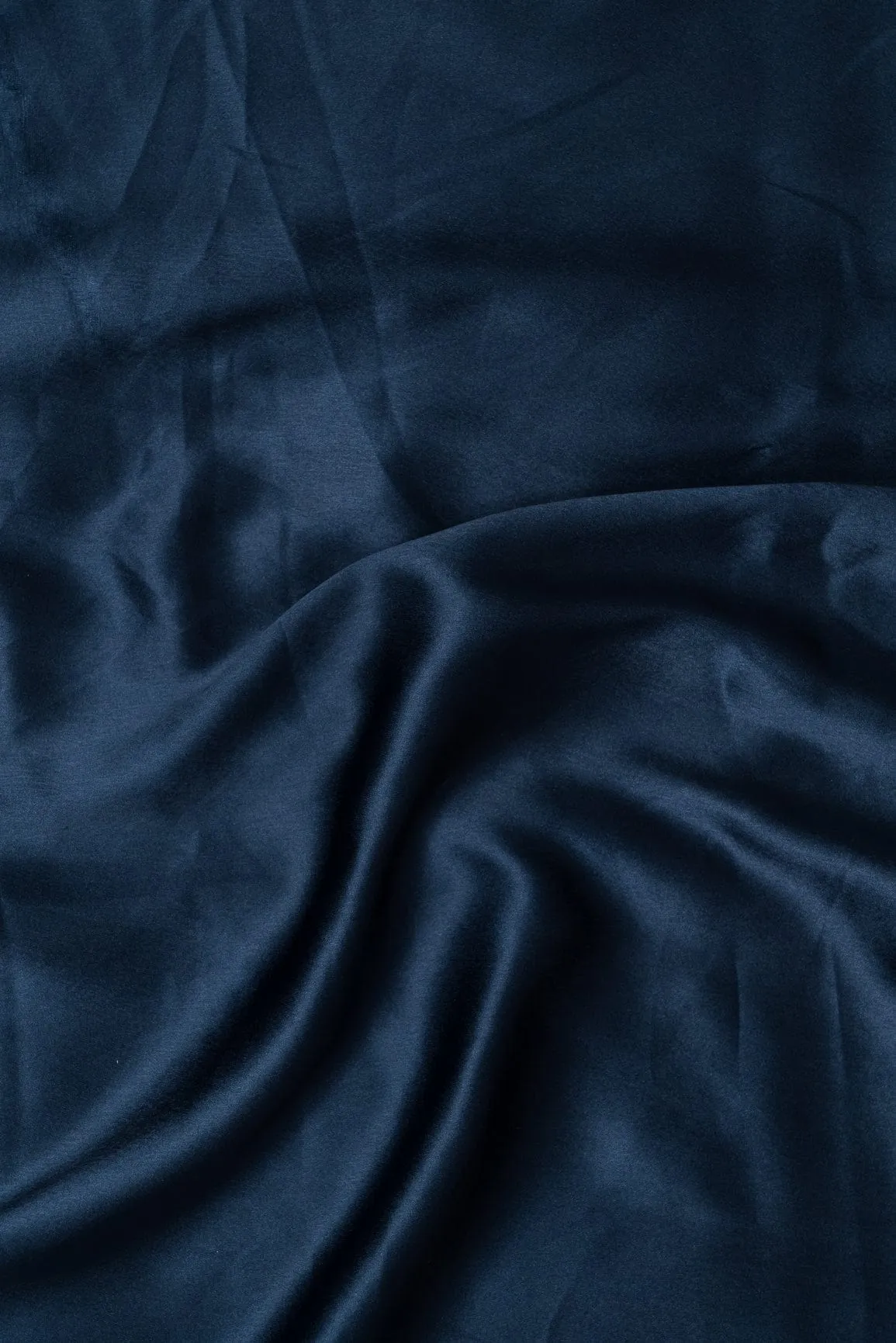 Navy Blue Dyed Satin