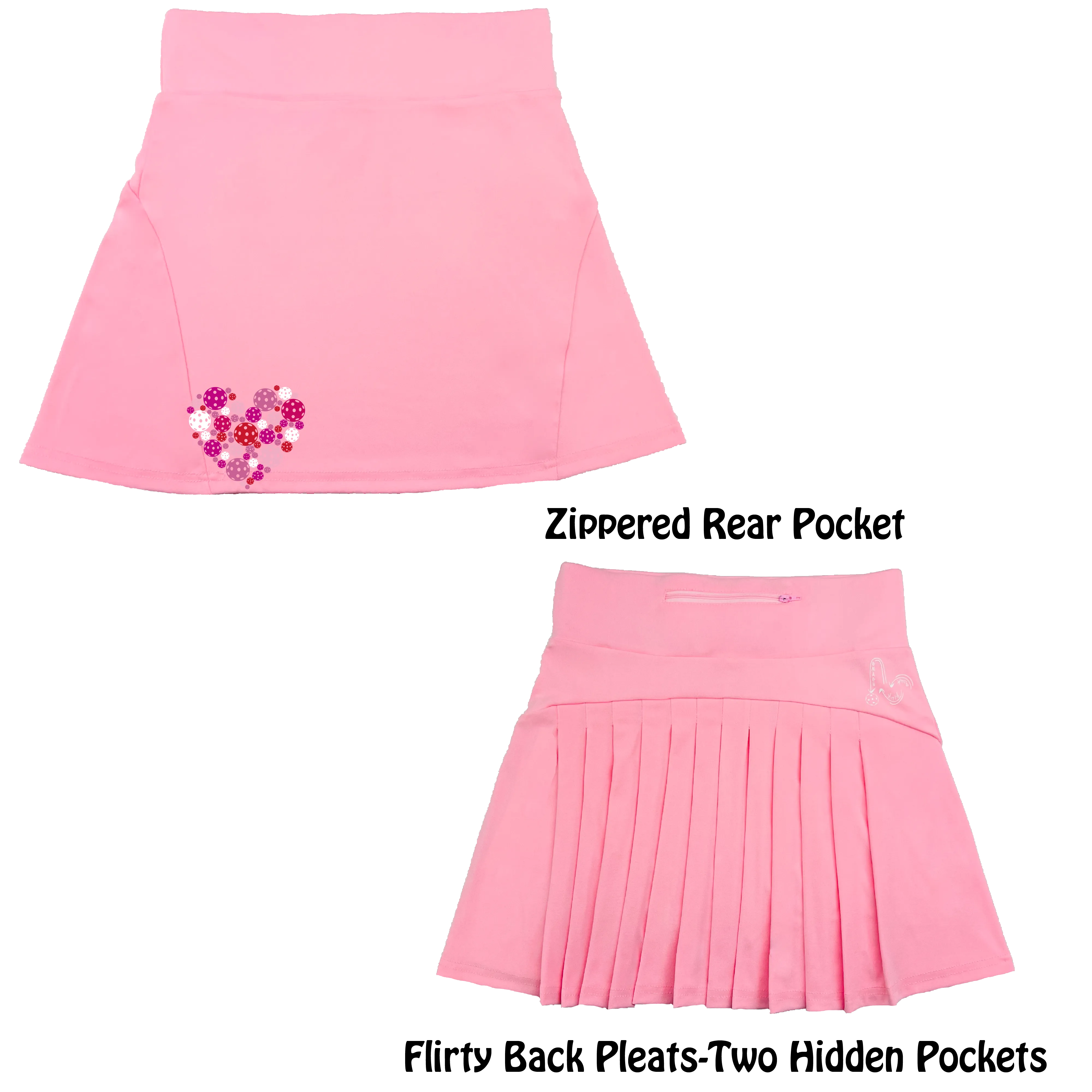 Pickleball Heart | Women's Flirty Pickleball Skort