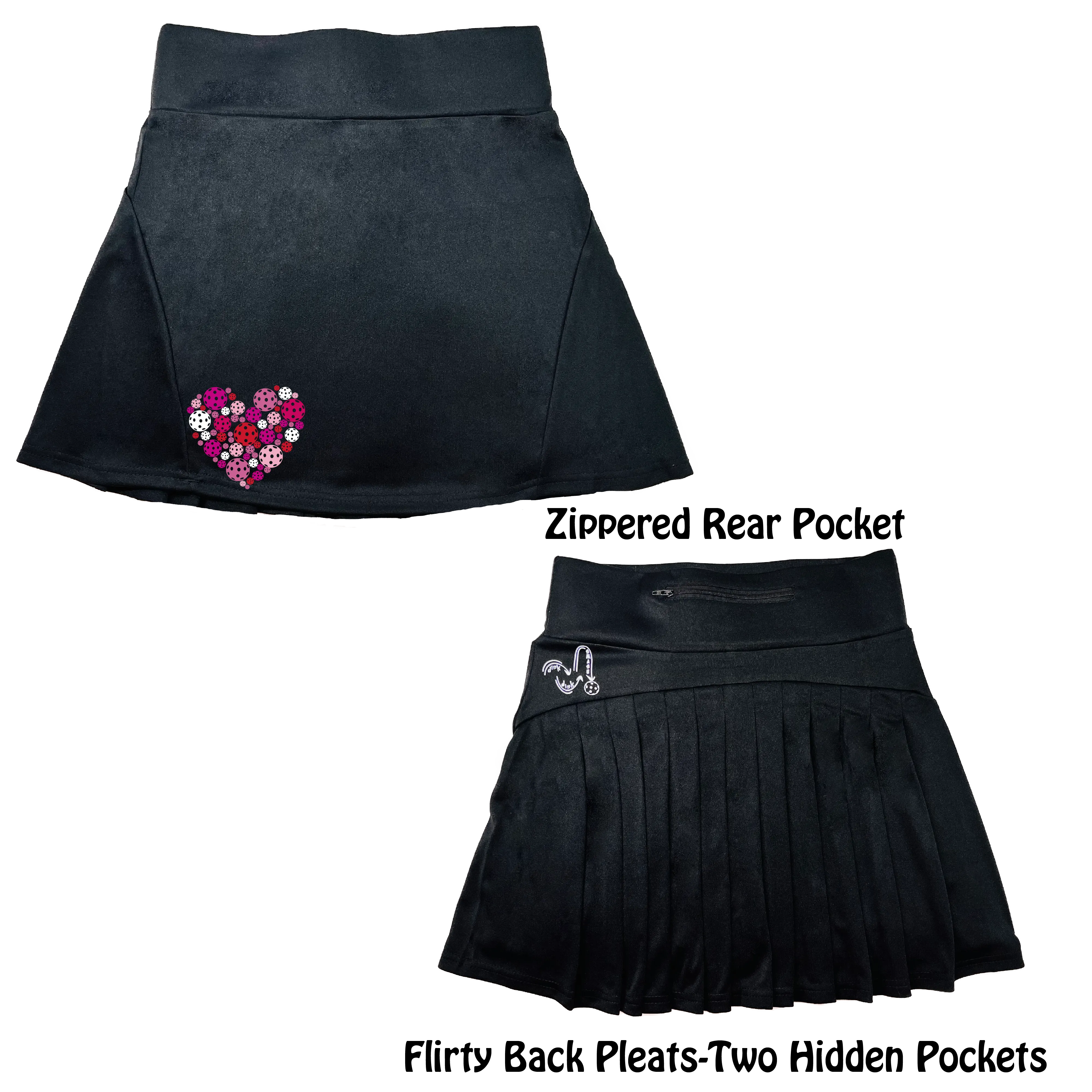 Pickleball Heart | Women's Flirty Pickleball Skort