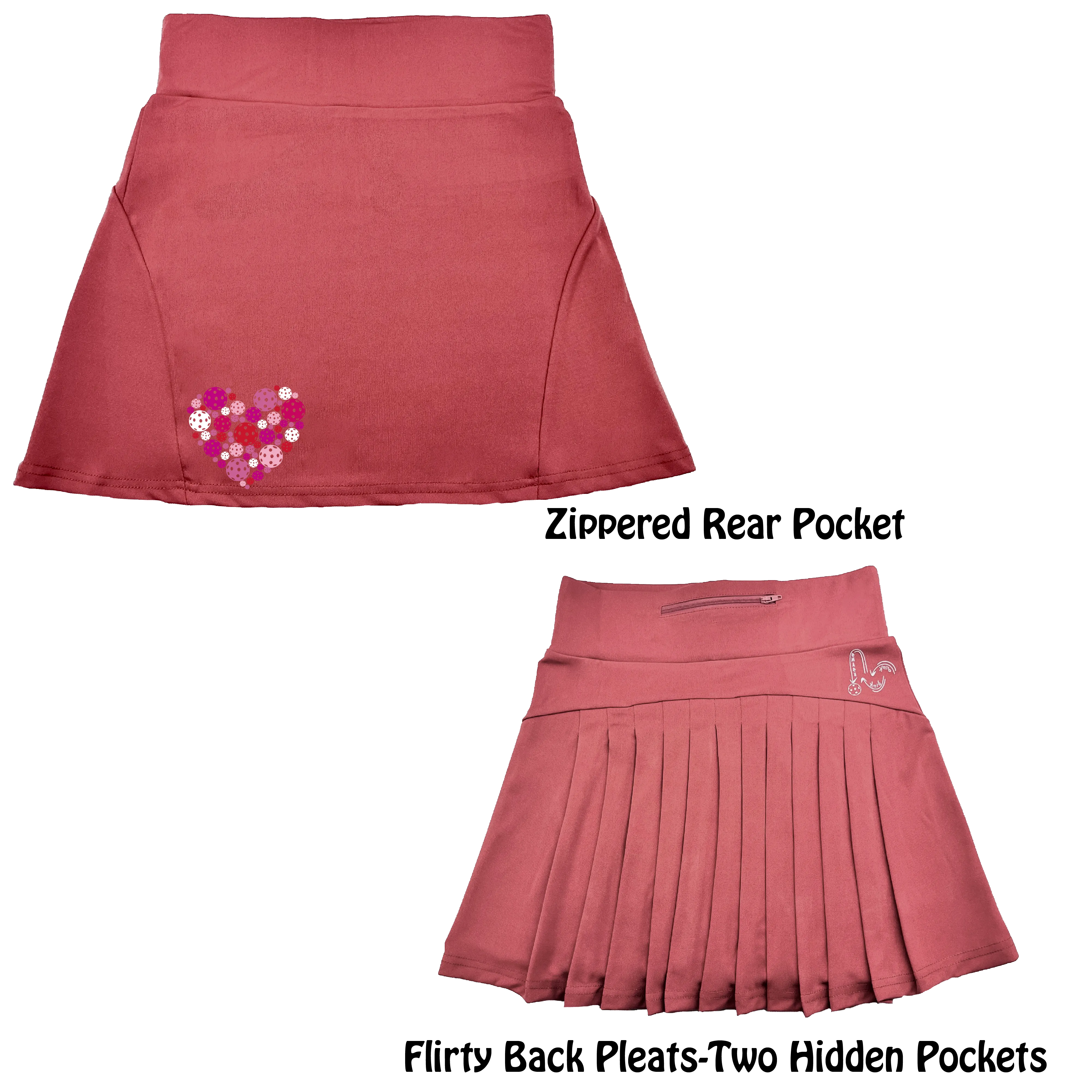 Pickleball Heart | Women's Flirty Pickleball Skort