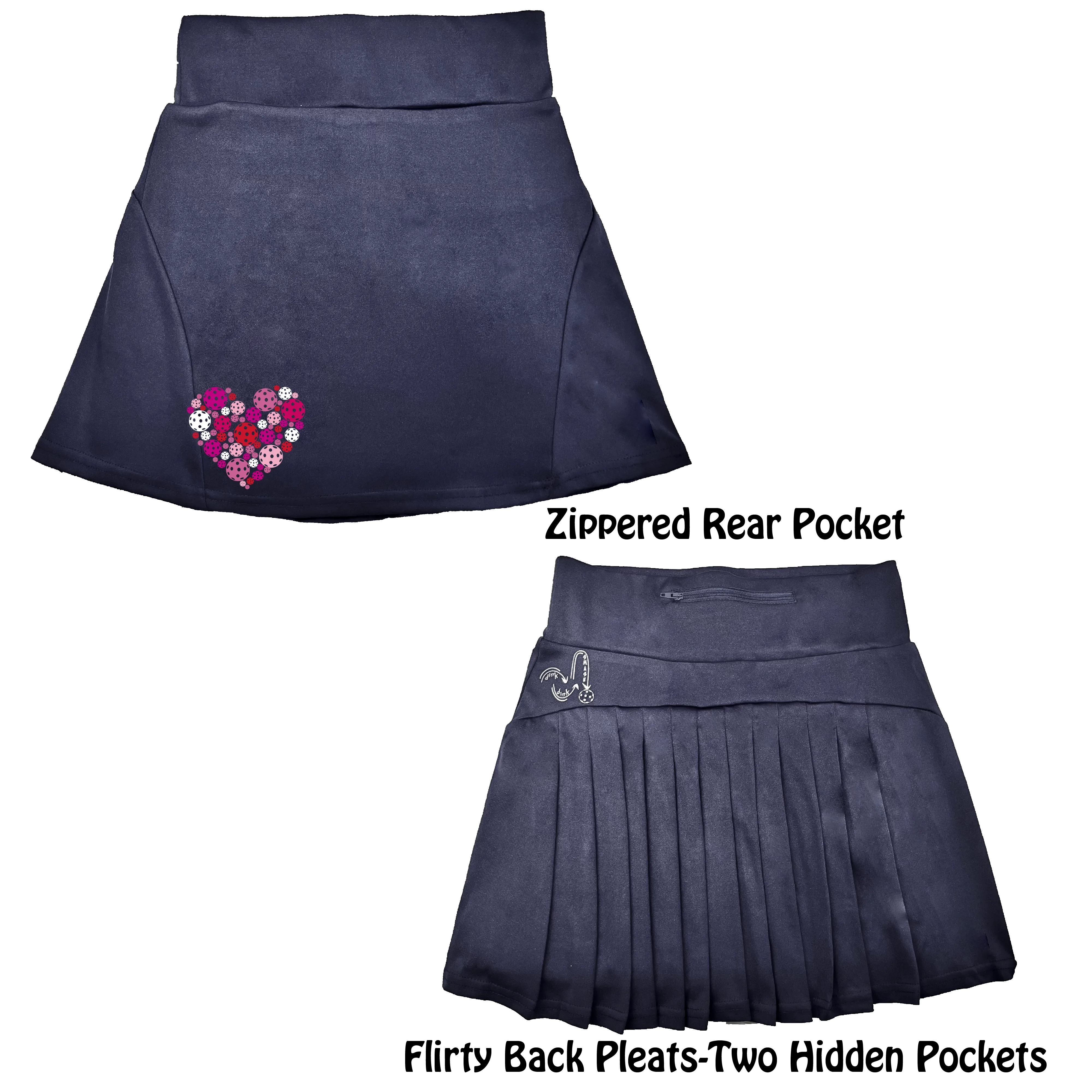 Pickleball Heart | Women's Flirty Pickleball Skort