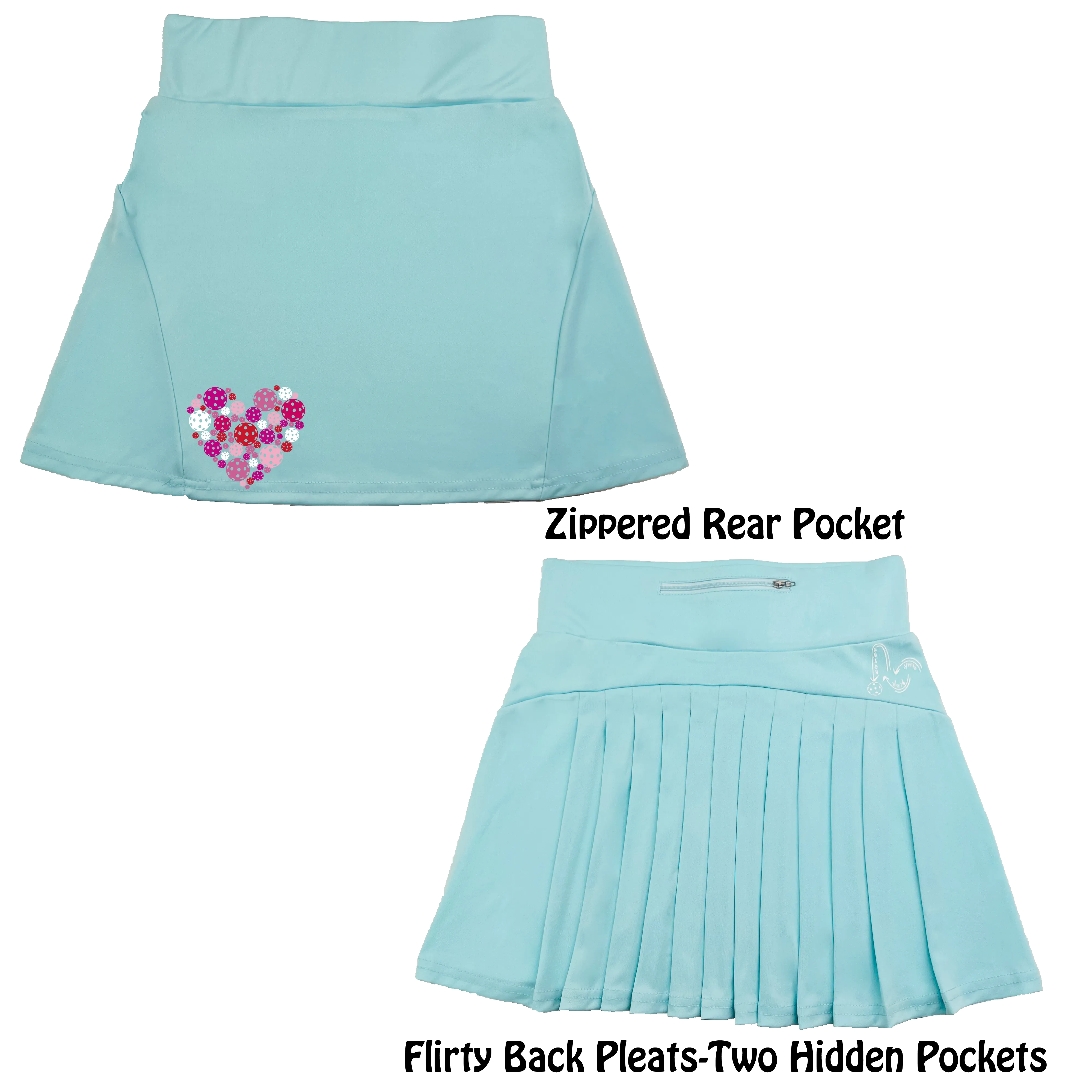 Pickleball Heart | Women's Flirty Pickleball Skort