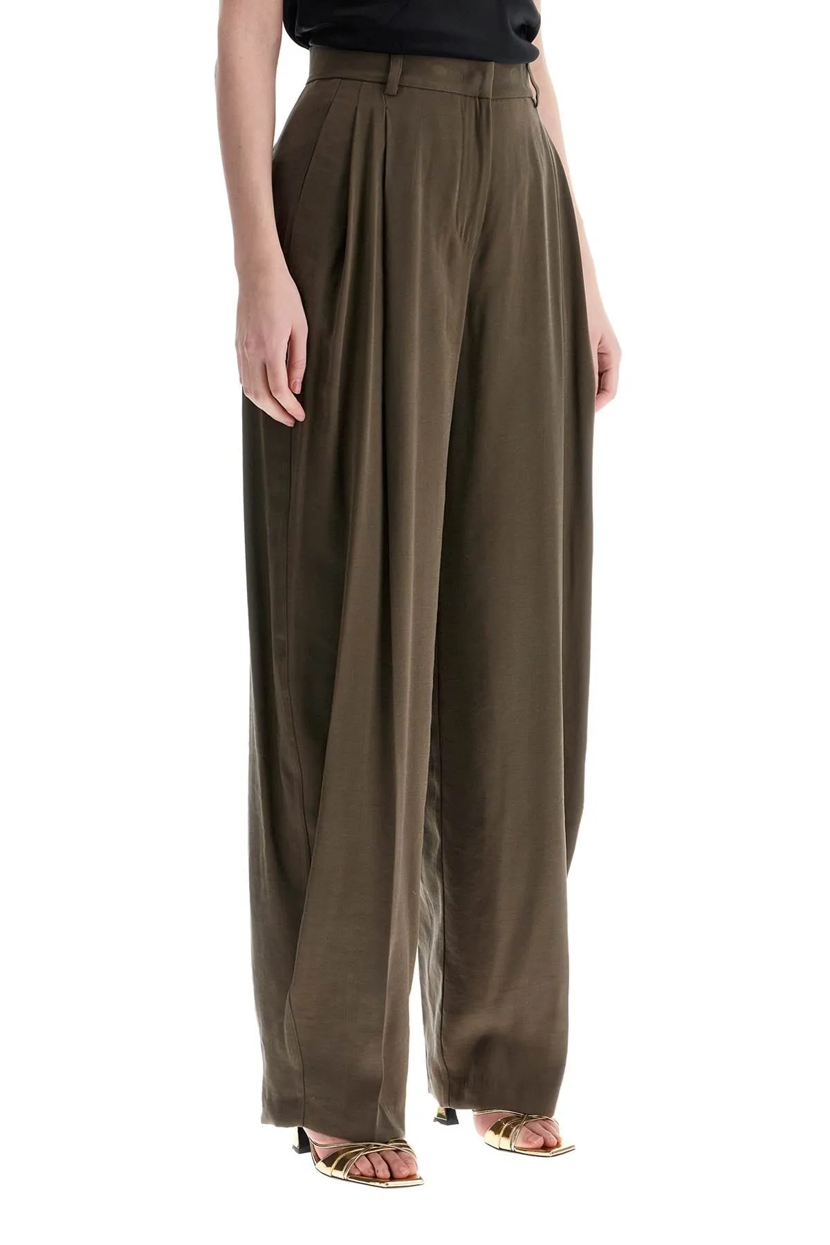 Pleated Wide-Leg Trousers