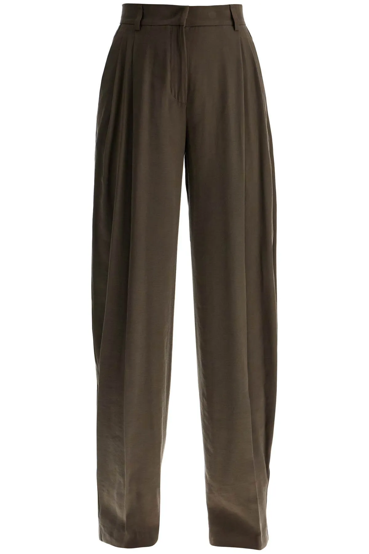 Pleated Wide-Leg Trousers