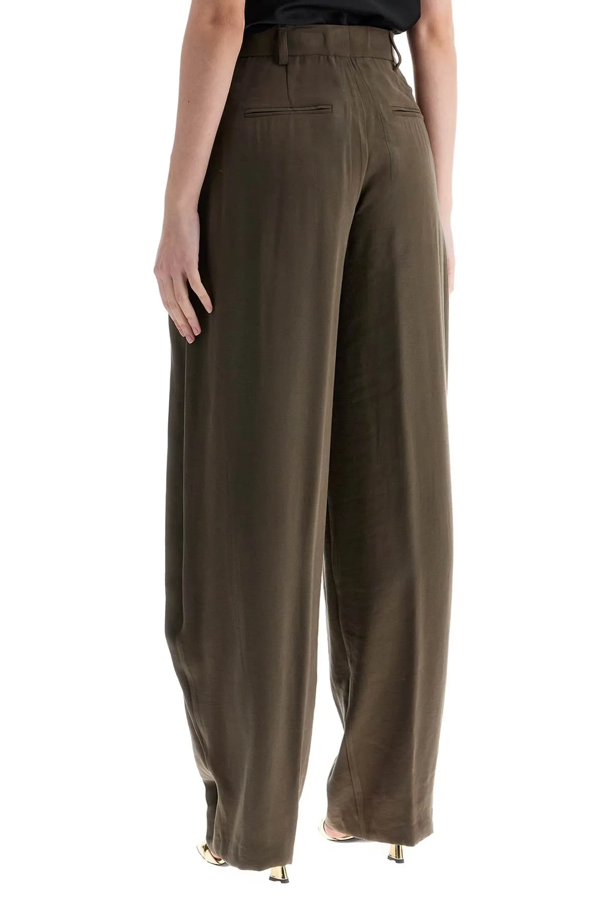 Pleated Wide-Leg Trousers