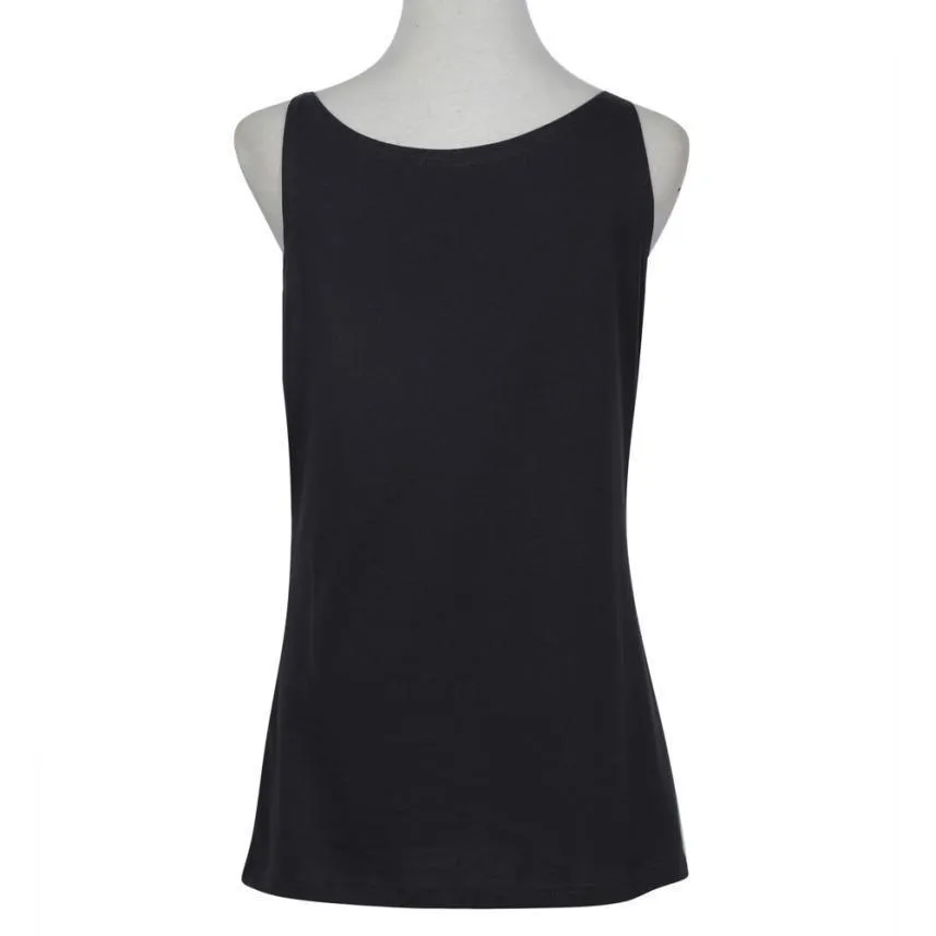 Plus Size Women Tops Sleeveless Women Tops Black