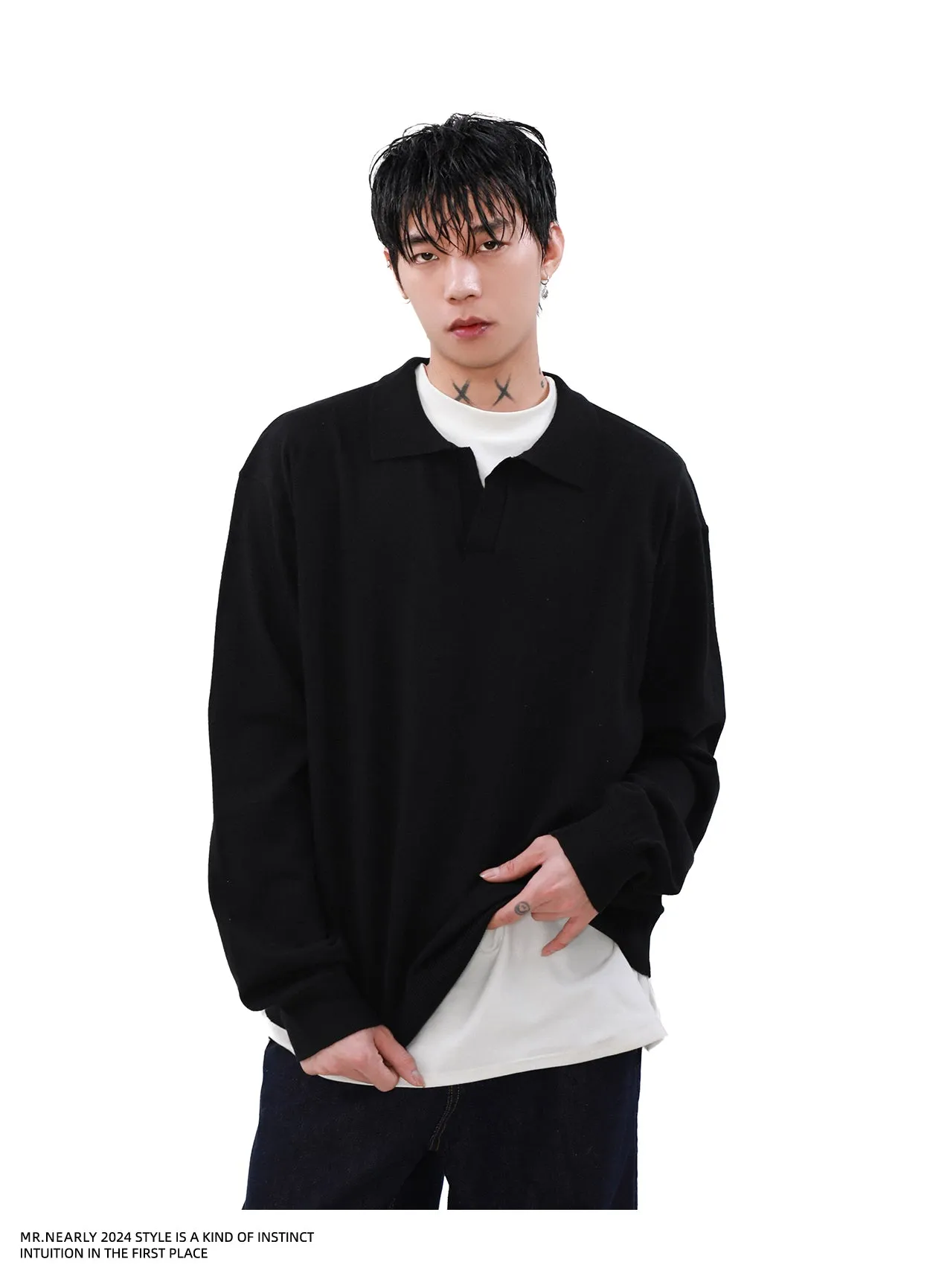 QS861A knit polo tops