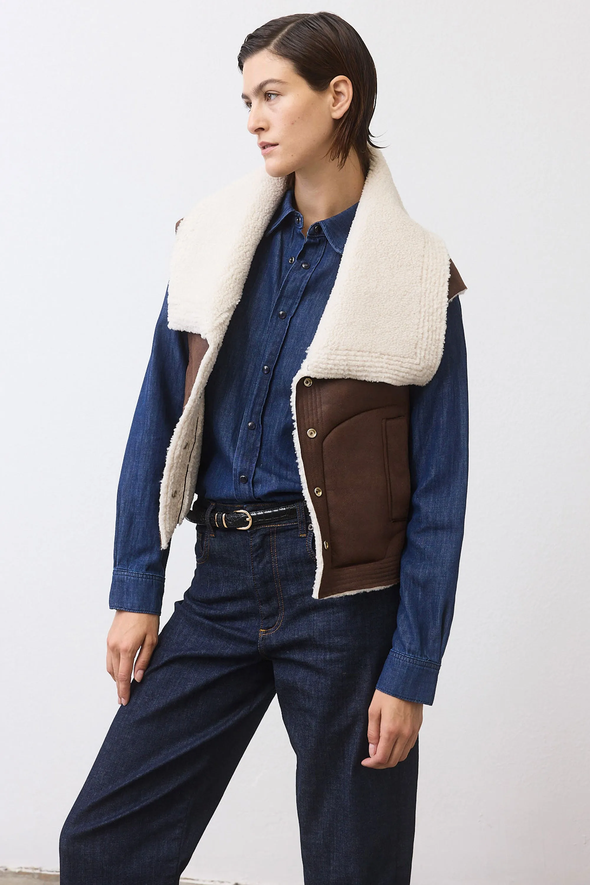 Reversible Summit Shearling Vest