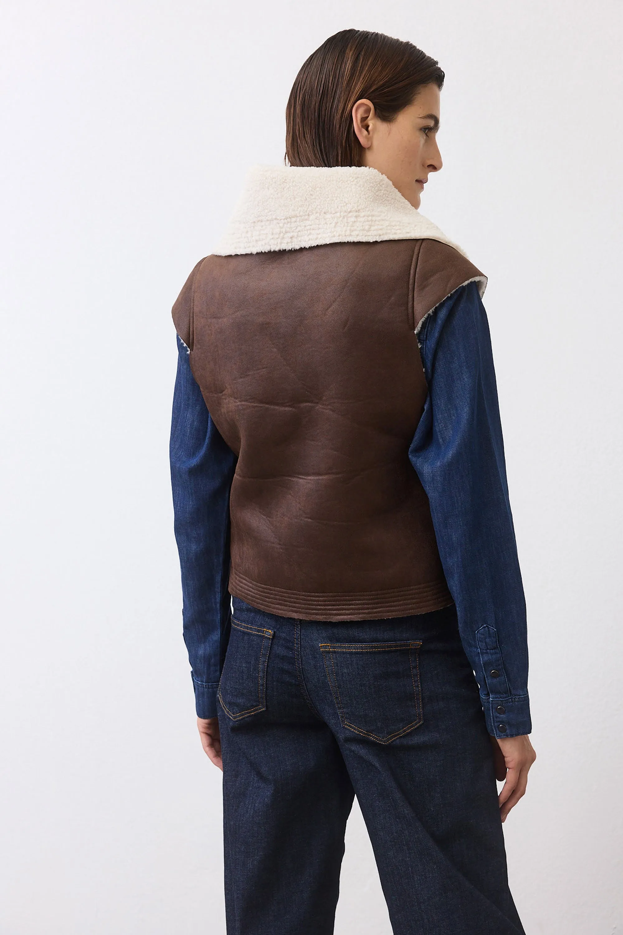 Reversible Summit Shearling Vest